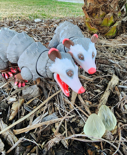 3D printer cute Opossum articulated fidget toy.