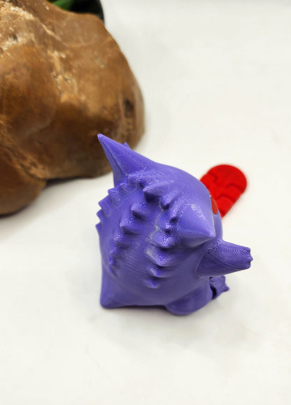 3D printed Gengar articulated fidget, sensory, desktop toy.