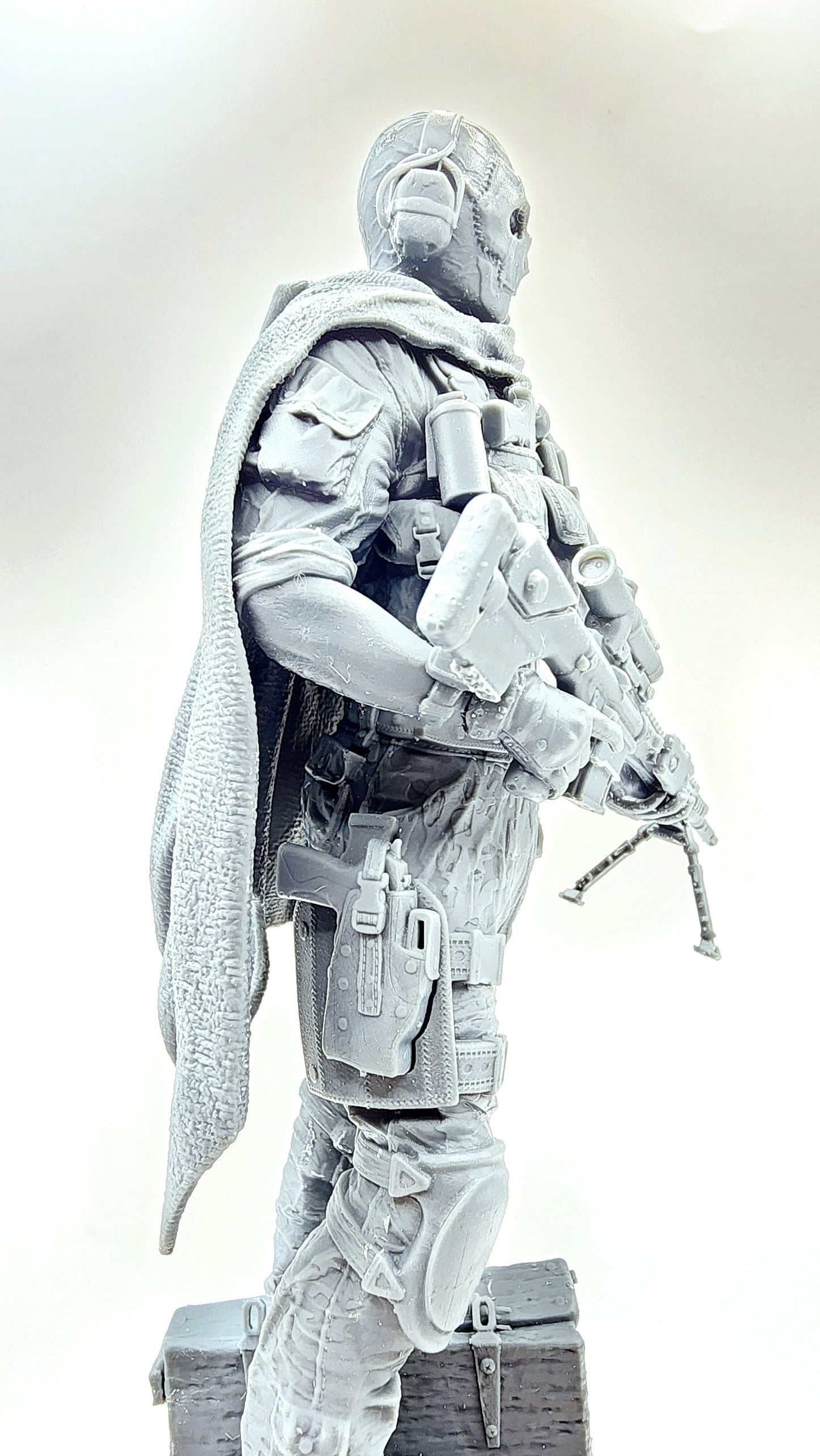 3D 14k resin printed Ghost from Call of Duty. Fan art. Desktop decoration.