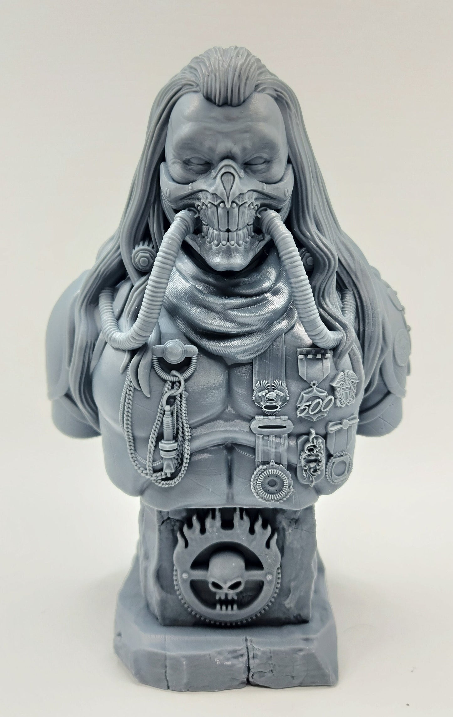 3D 14k resin printed Immortan Joe from Mad Max. Desktop Decoration. Fan art.