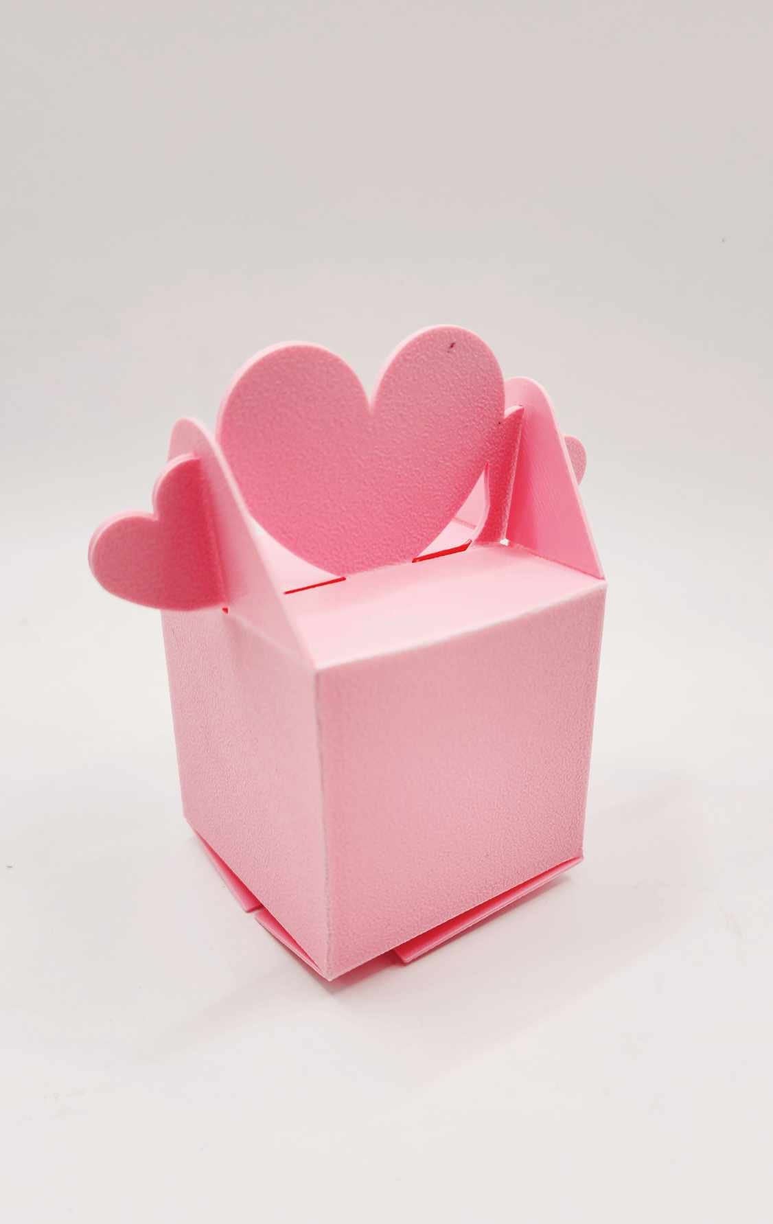 Valentine's Day gift fox, heart gift box, foldable box.