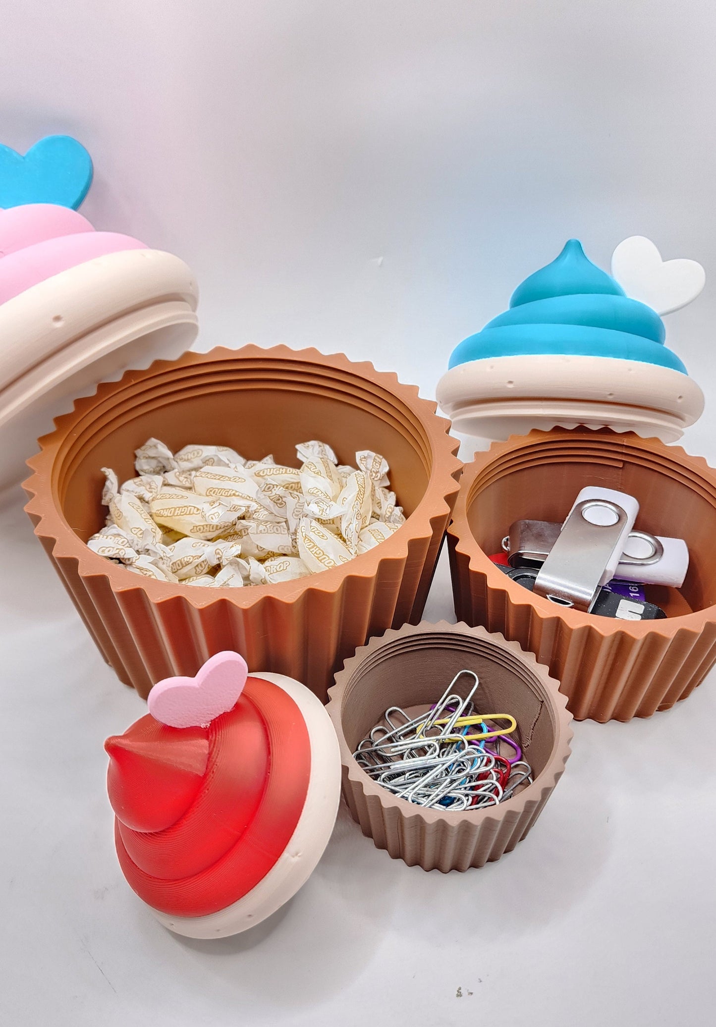 3D printed Cupcake Gift Box, Organize box, storage box.