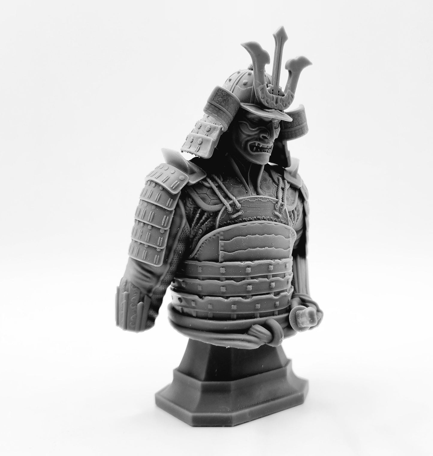 3D 14k resin printed Samurai Bust. Desktop Decoration.