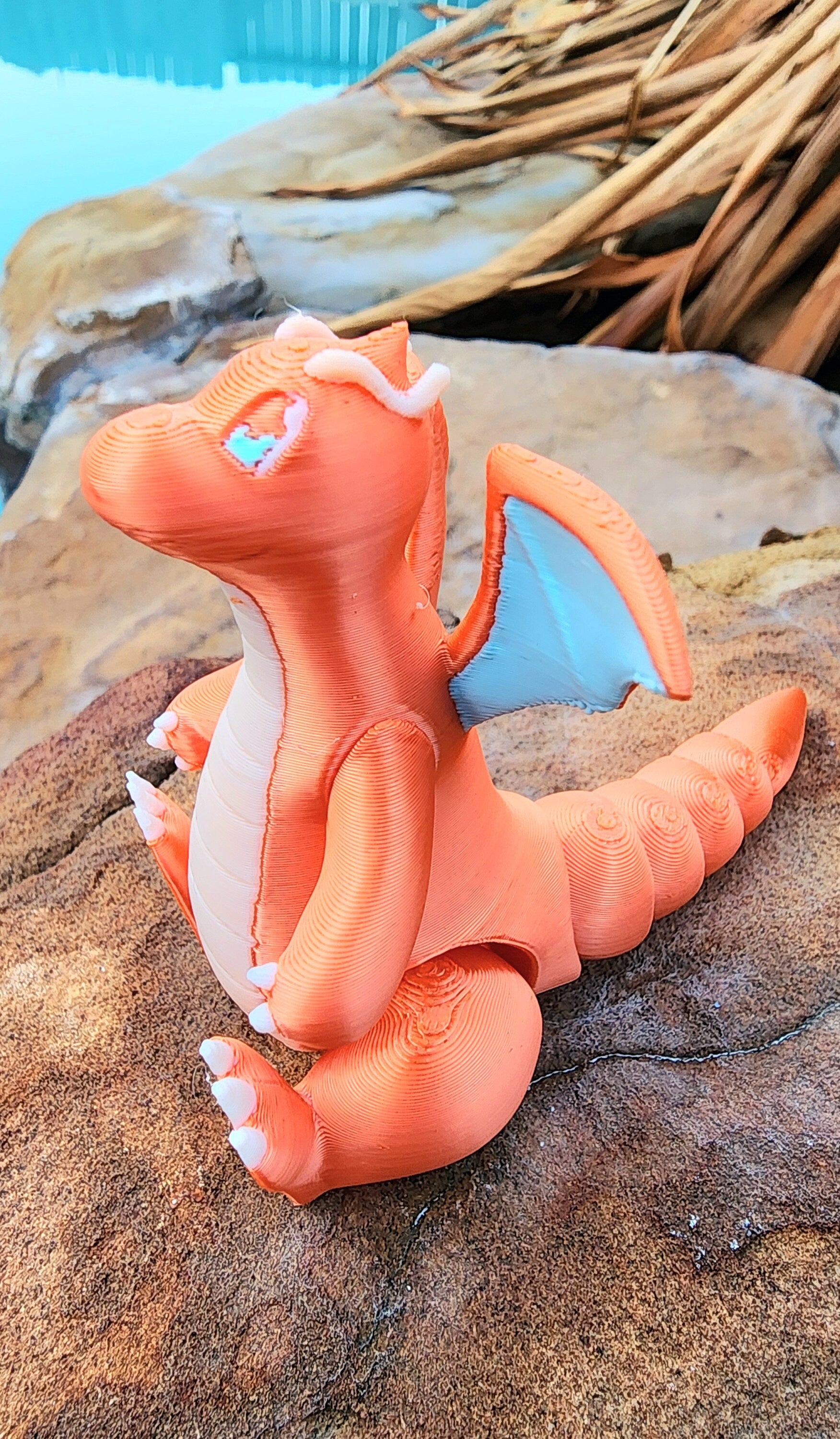 3D printed Dragonite articulated fidget toy, desktop decoration, sensory toy.