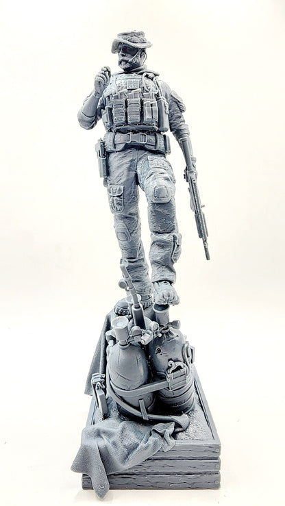 3D 14k resin printed Captain Price from COD desktop decoration, statue, fan art.