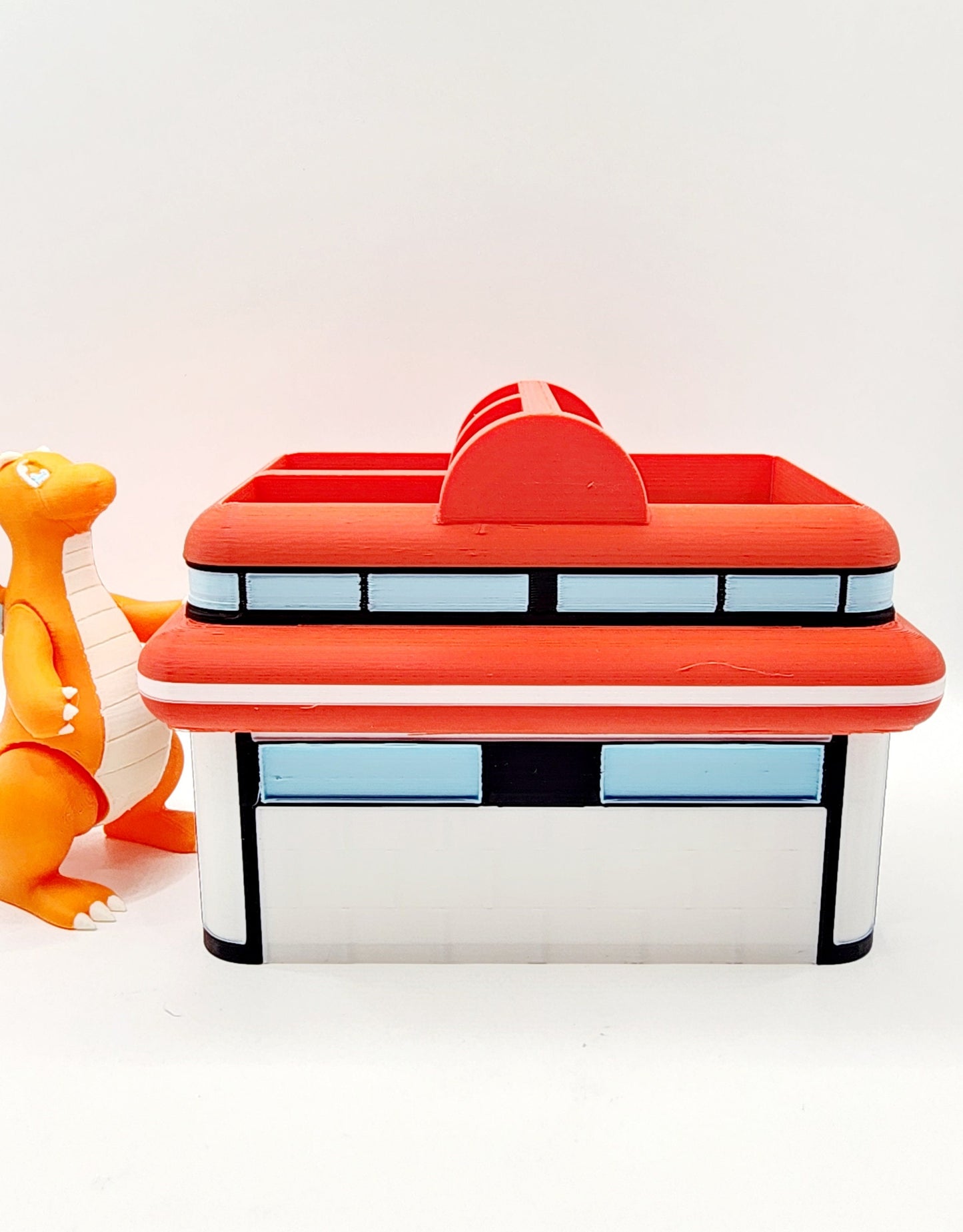 3D printed Poke Center desktop organizer, decoration, toy.