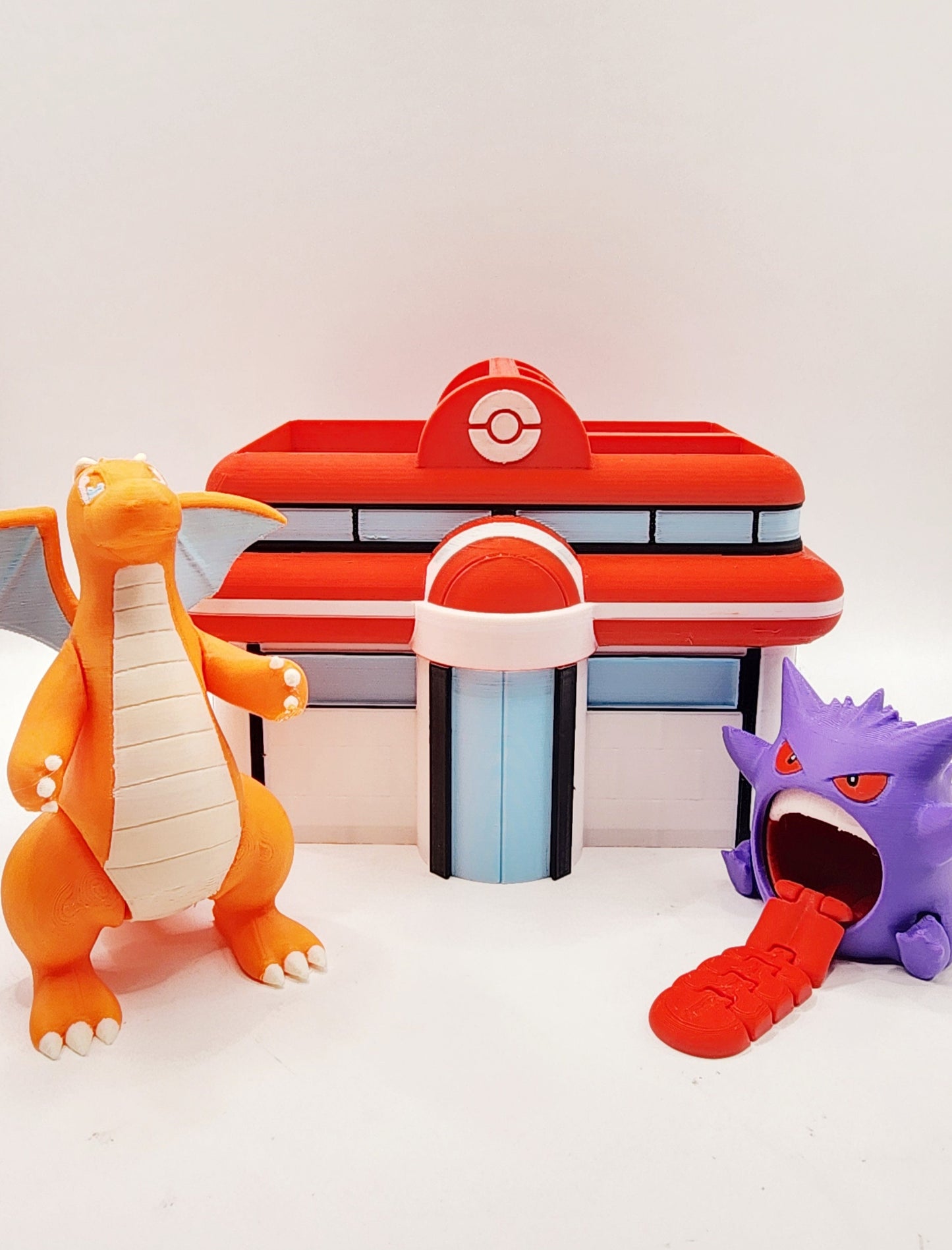 3D printed Poke Center desktop organizer, decoration, toy.