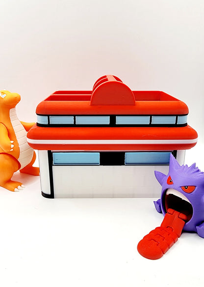 3D printed Poke Center desktop organizer, decoration, toy.