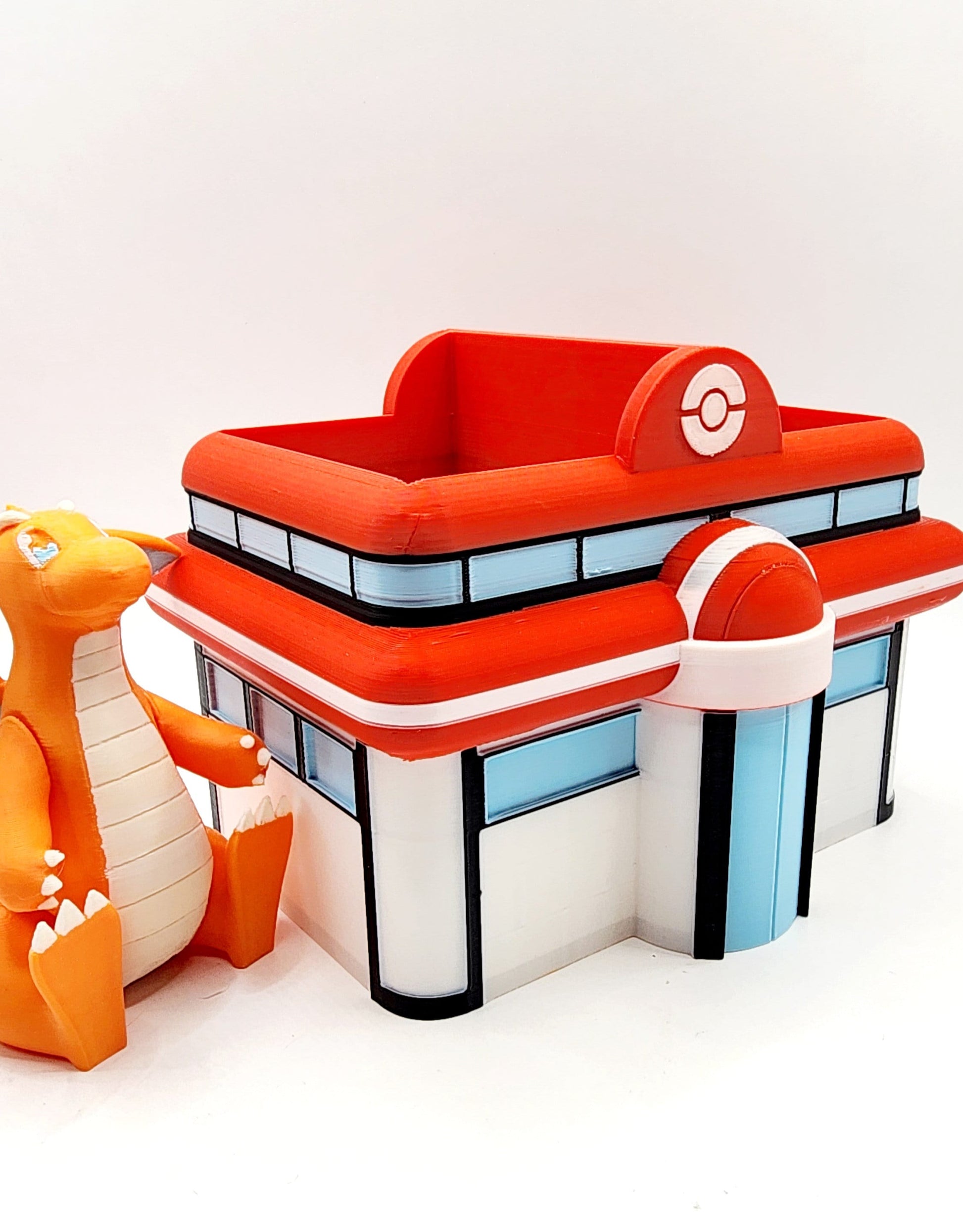 3D printed Poke Center desktop organizer, decoration, toy.