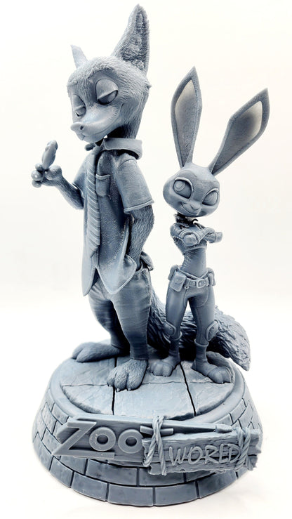 3D 14k resin printed Zootopia desktop decoration, fan art.