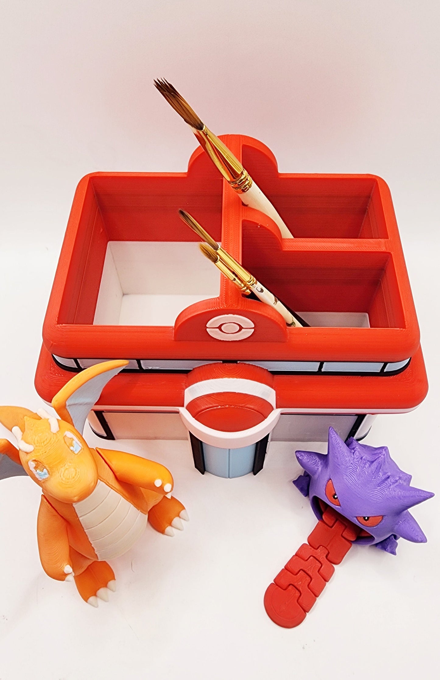 3D printed Poke Center desktop organizer, decoration, toy.