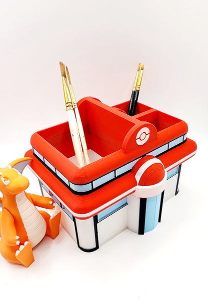 3D printed Poke Center desktop organizer, decoration, toy.