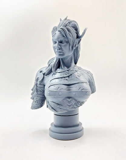 3D 14k resin printed Karlach bust from Baldurs Gate 3. Fan art. Desktop Art, Toy.