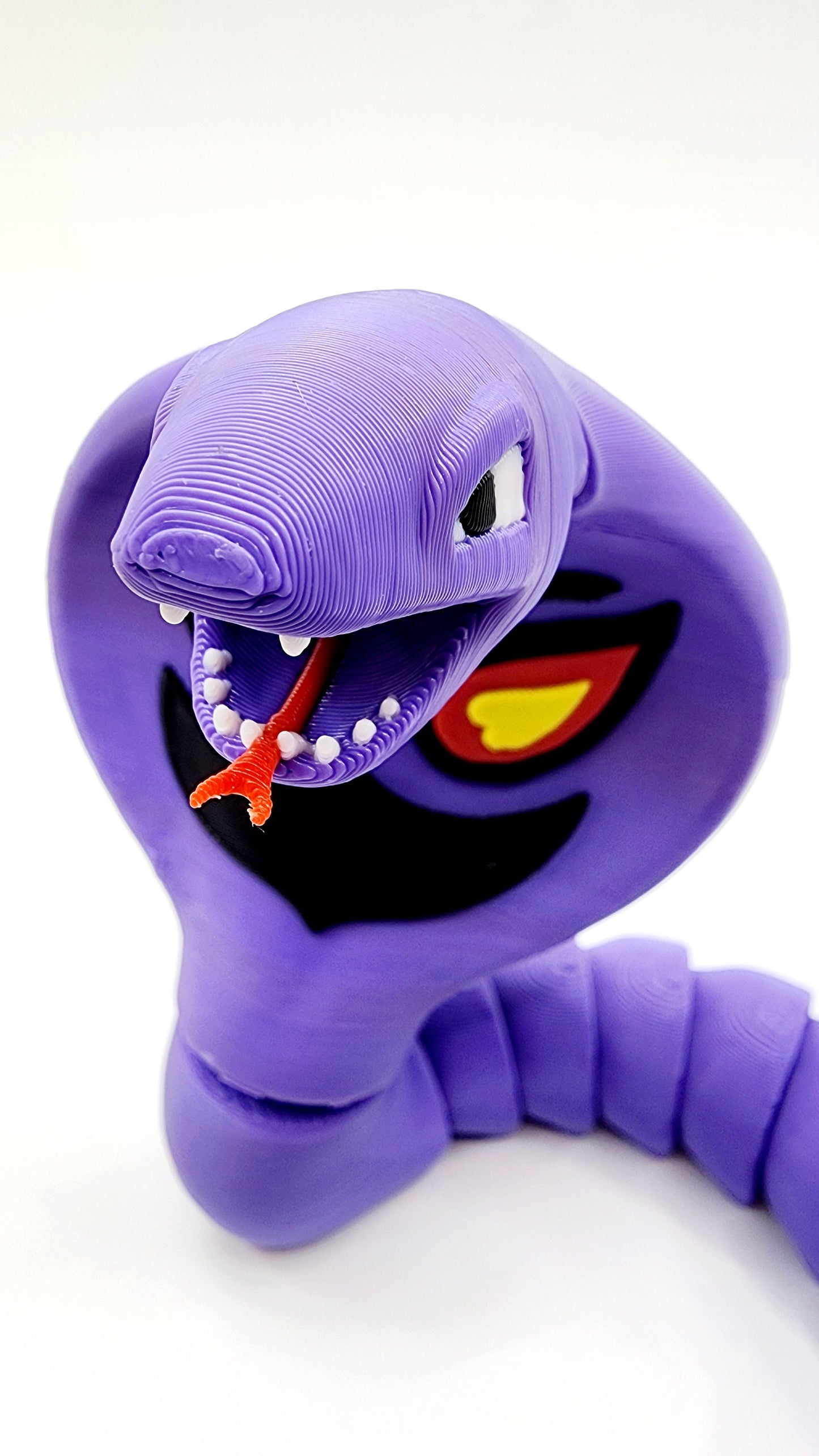 3D printed pokemon Arbok. Articulated fidget, sensory, desk toy.