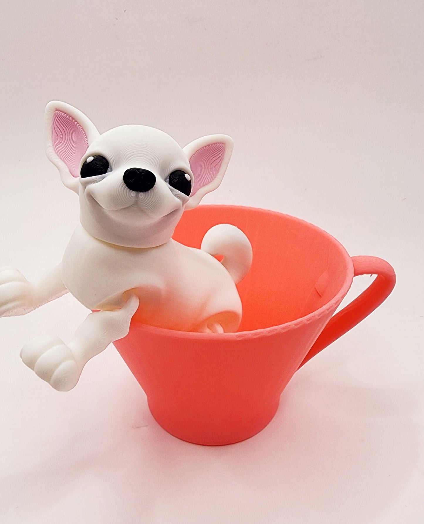 3D printed Chihuahua articulated fidget toy, sensory toy, desktop toy.