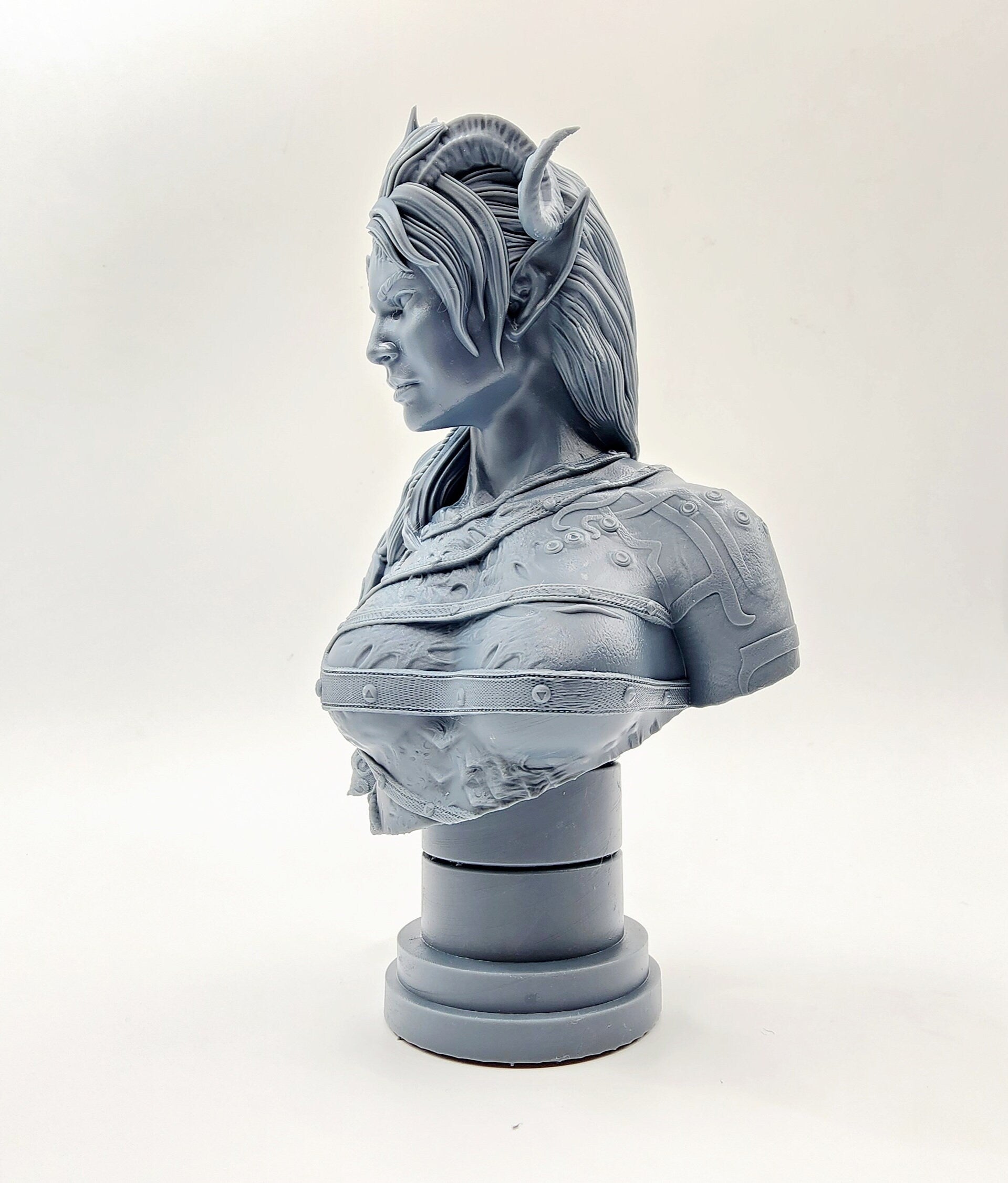 3D 14k resin printed Karlach bust from Baldurs Gate 3. Fan art. Desktop Art, Toy.