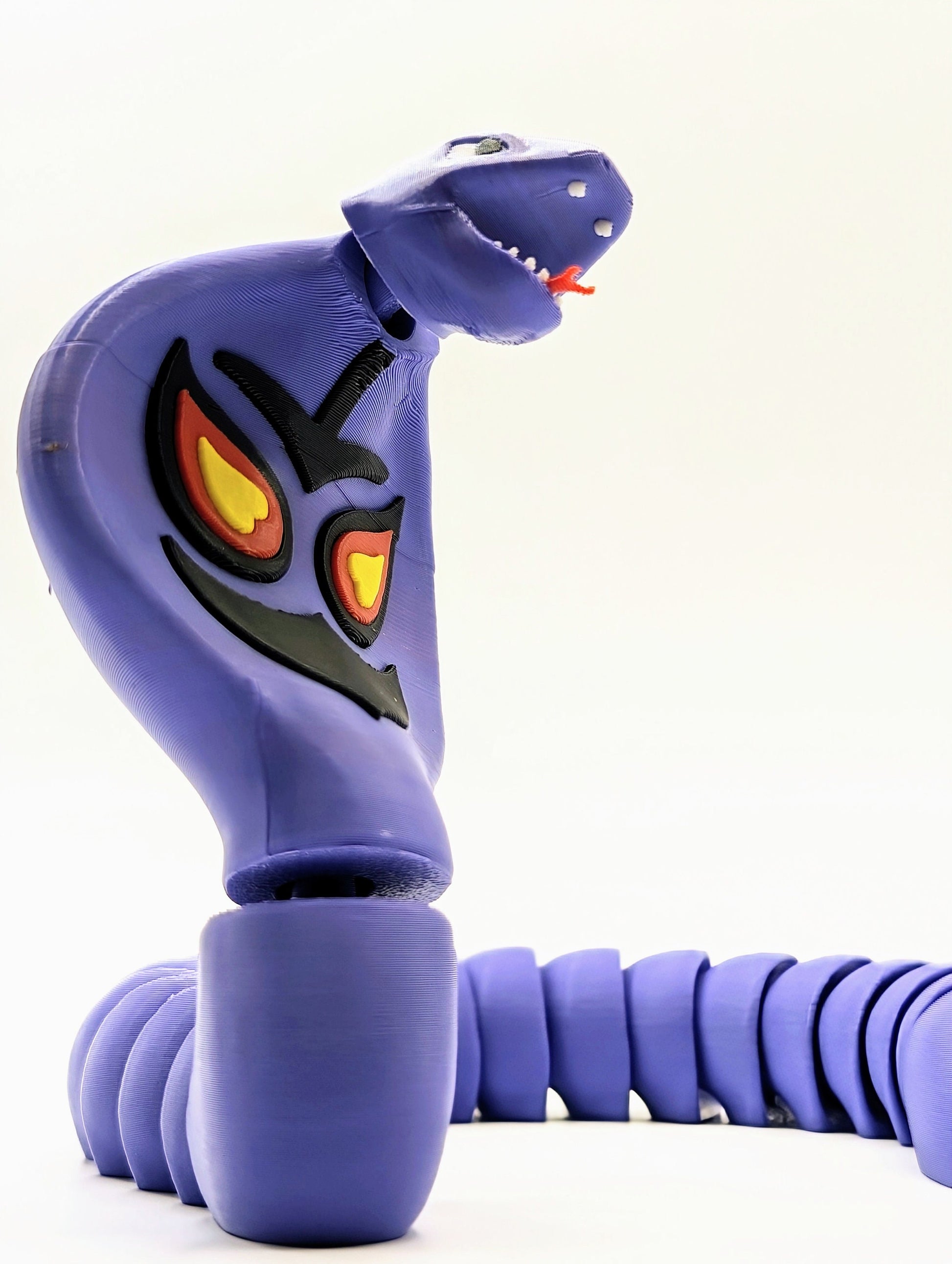 3D printed pokemon Arbok. Articulated fidget, sensory, desk toy.