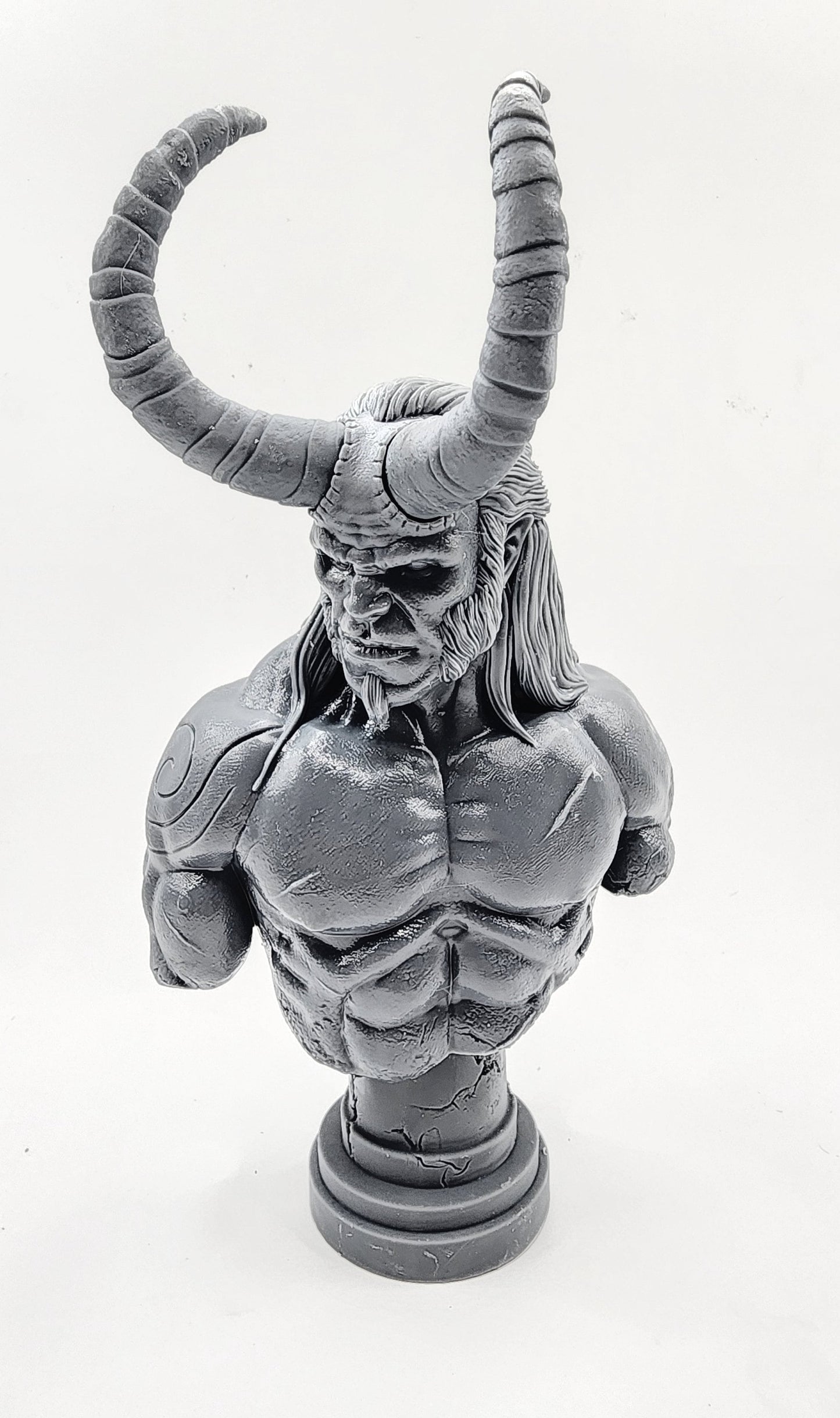 3D 14k resin printed Hellboy bust. Desktop Decoration.