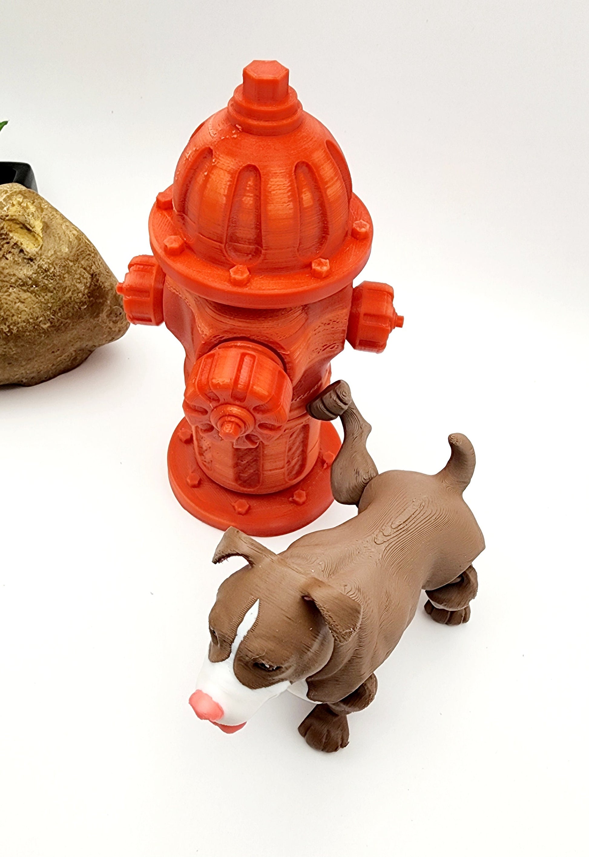 3D printed Pit Bull articulated fidget sensory toy.