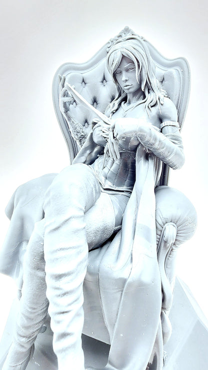 3D 14k resin printed Emma Frost desk decoration, statue.