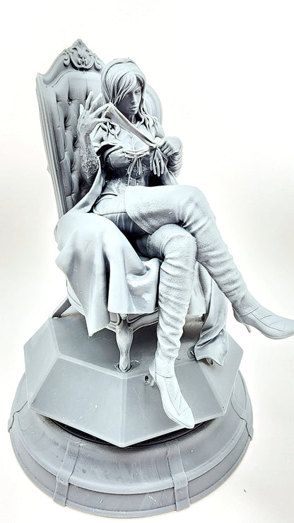 3D 14k resin printed Emma Frost desk decoration, statue.