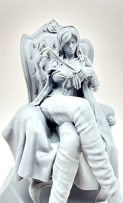 3D 14k resin printed Emma Frost desk decoration, statue.