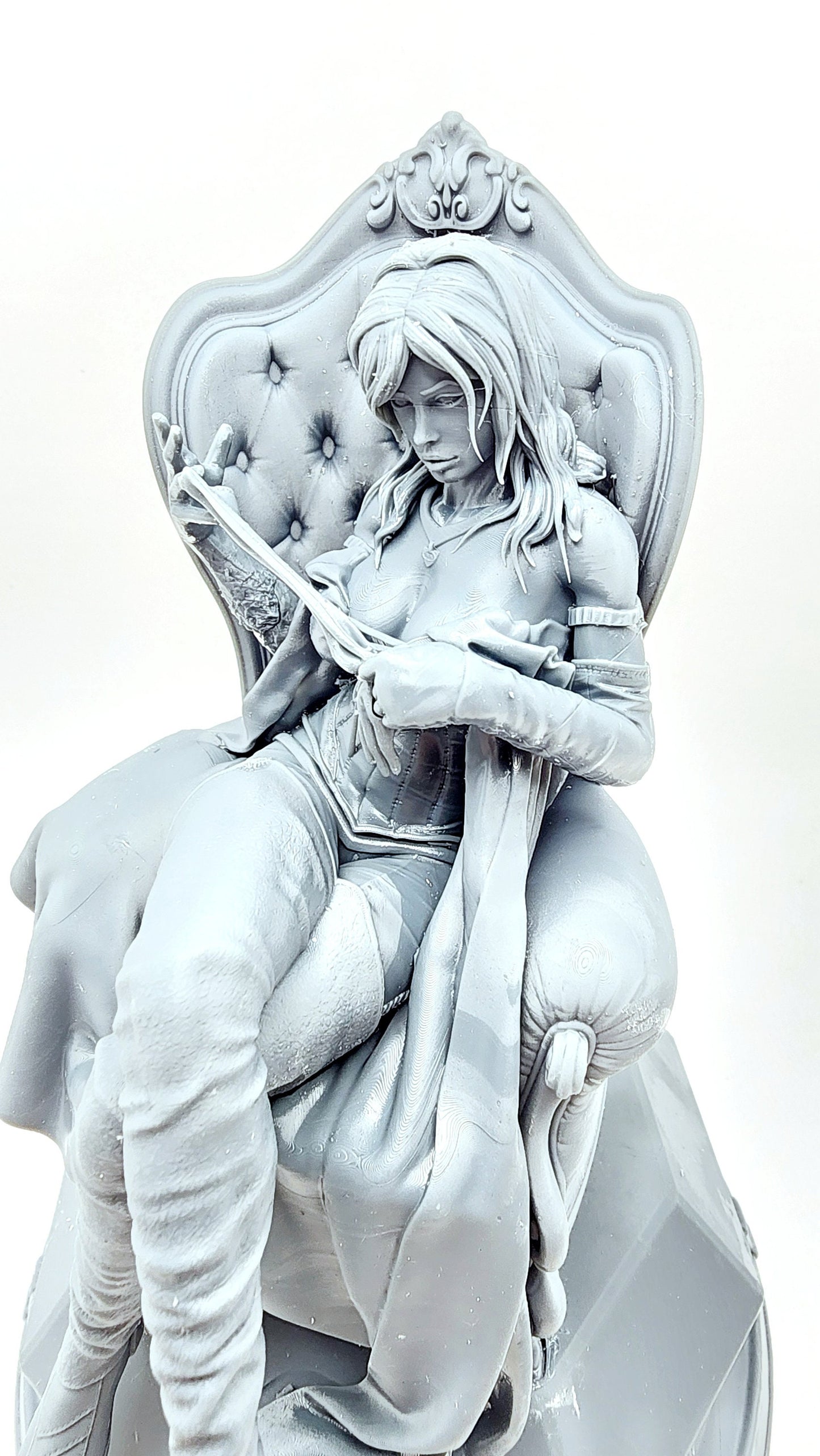 3D 14k resin printed Emma Frost desk decoration, statue.