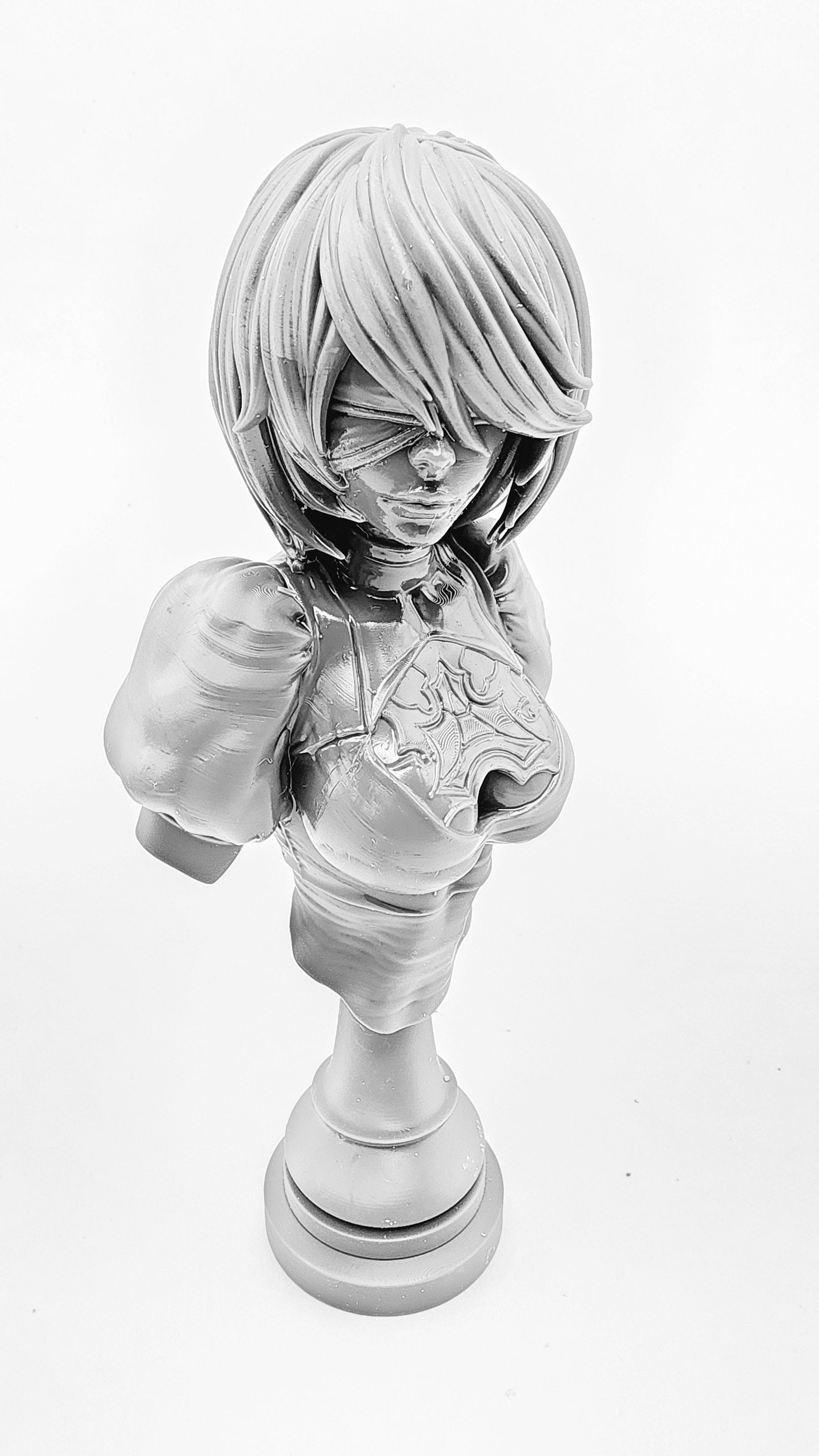 3D 14k resin printed 2B Nier Automat bust, desktop decoration.