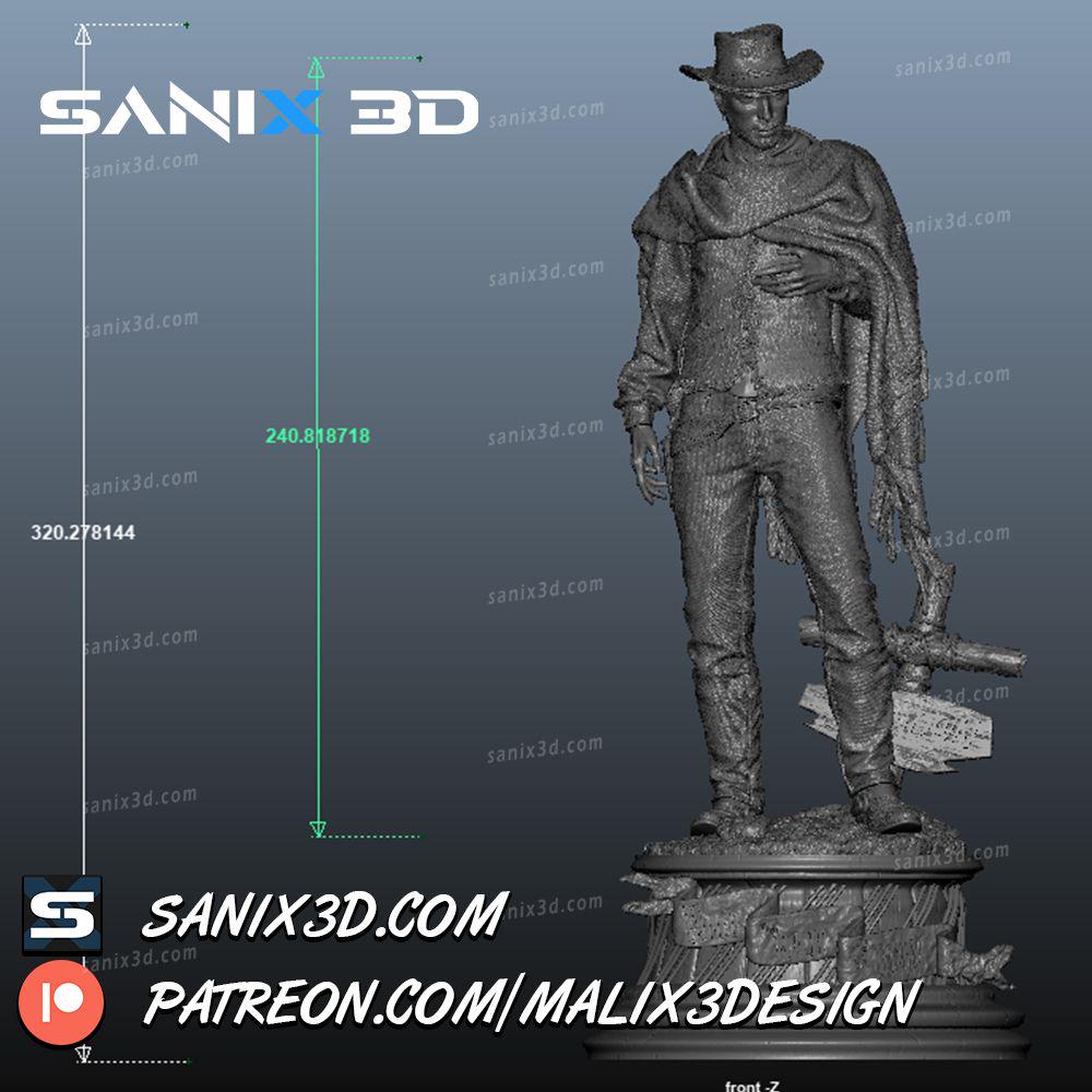 3D 14k Resin Printed Clint Eastwood Statue, Figurine, Desktop Decoration, Action Figure, Fan art.