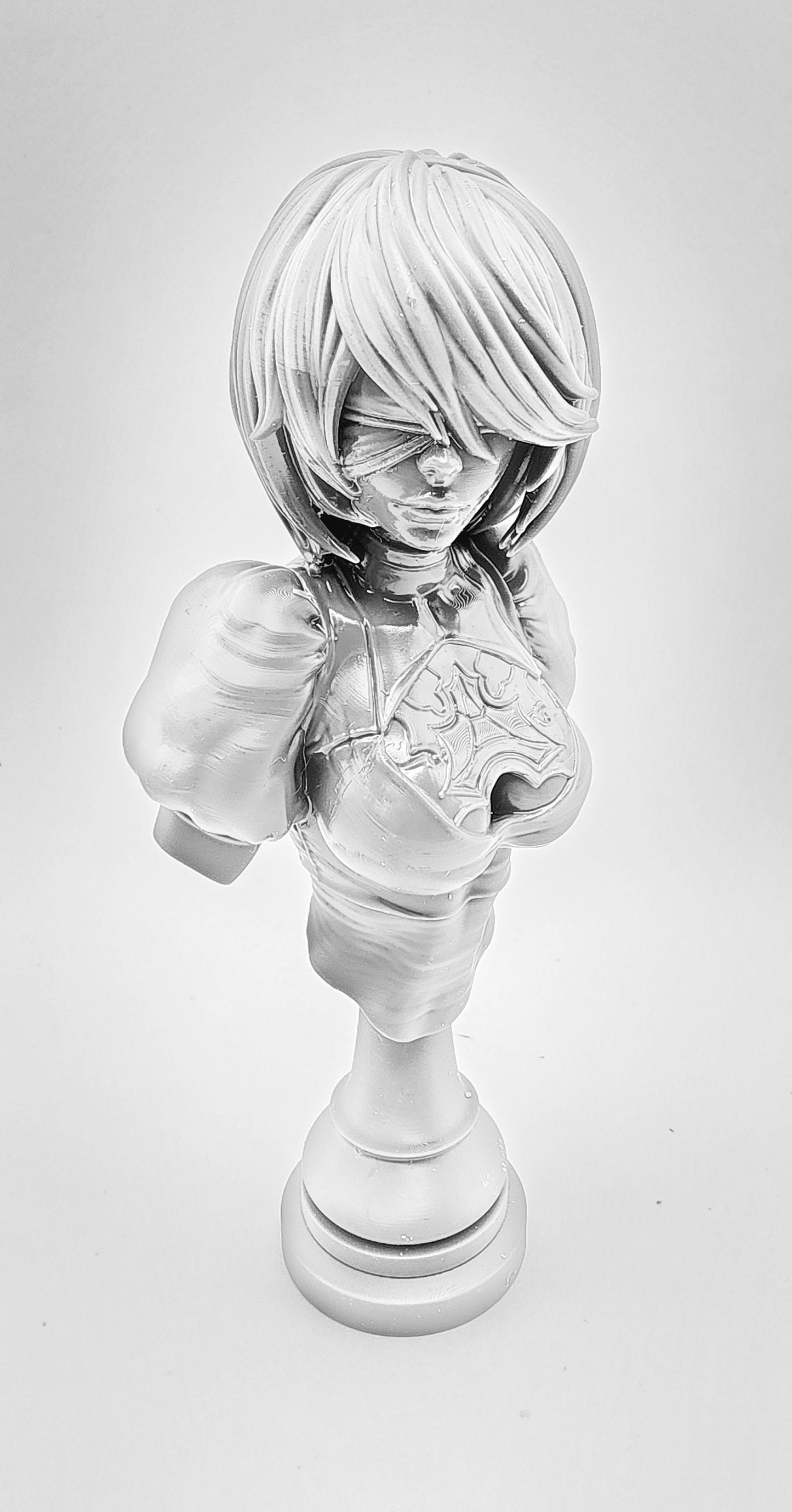 3D 14k resin printed 2B Nier Automat bust, desktop decoration.