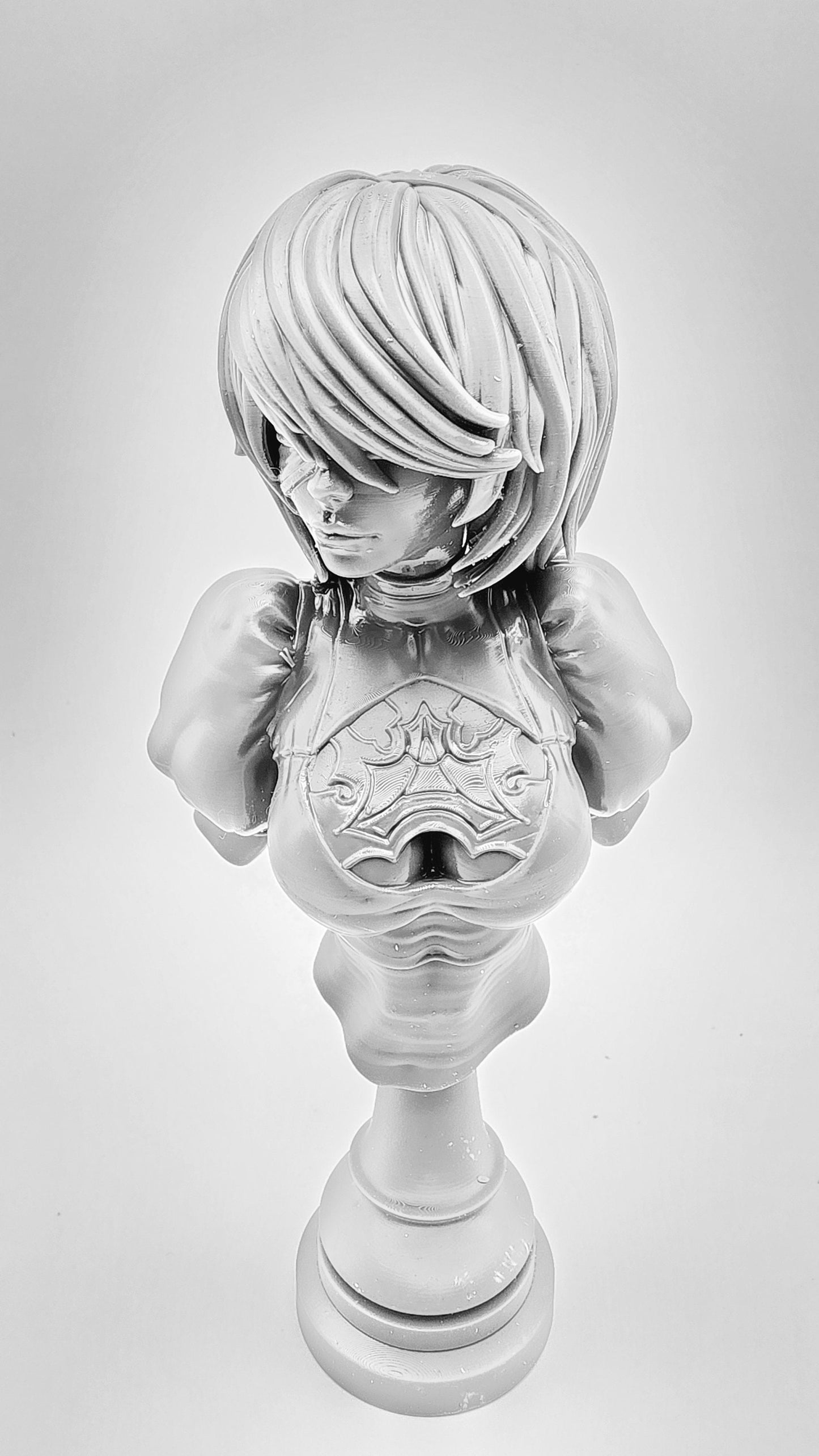 3D 14k resin printed 2B Nier Automat bust, desktop decoration.