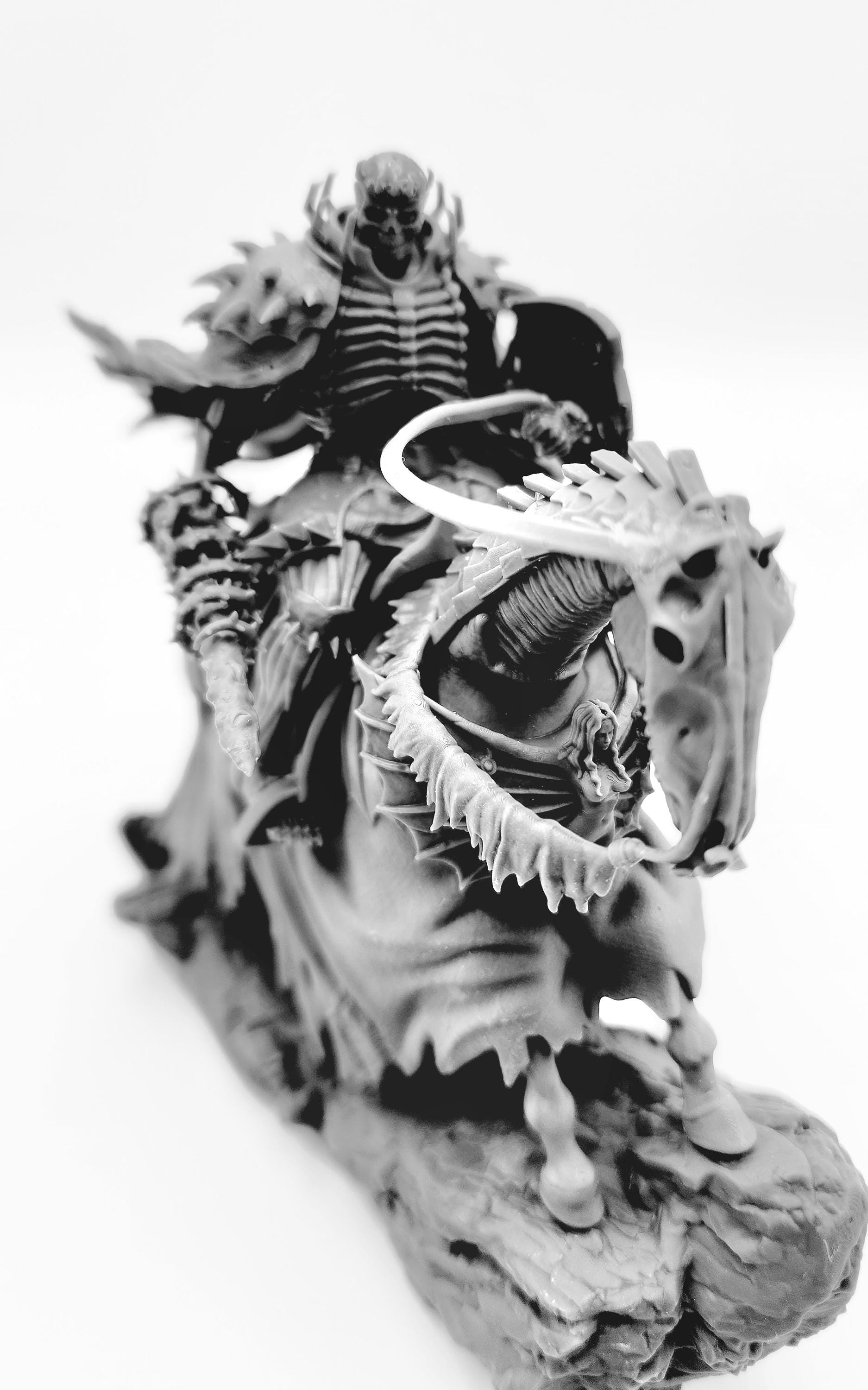 3D 14k resin printed Skull Knight, Action Figure, Figurine, Desktop Toy, Decoration. Fan Art.