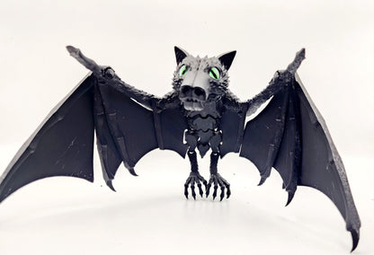 3D Printed articulated biting bat fidget, sensory, desktop toy.