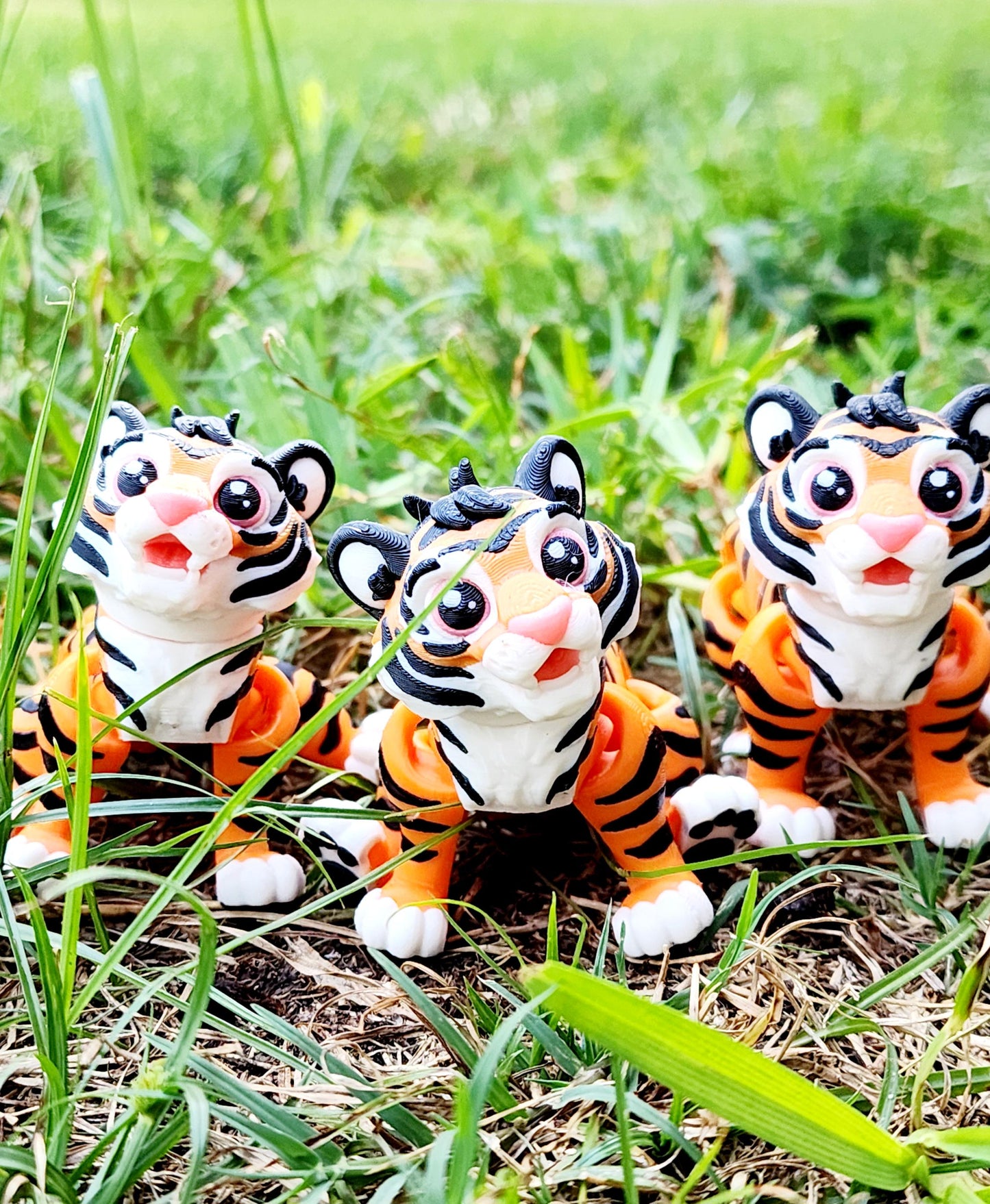 3D printed Tiger fidget, sensory, desktop toy.