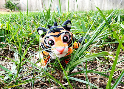 3D printed Tiger fidget, sensory, desktop toy.