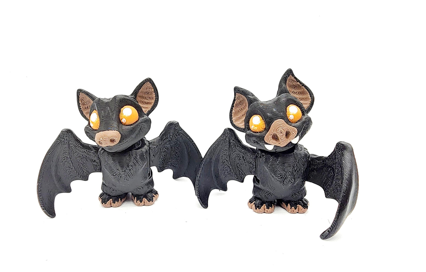 3D printed mini bat articulated fidget, sensory toy.