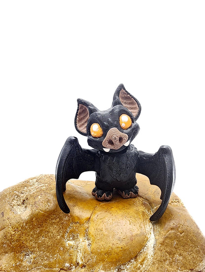 3D printed mini bat articulated fidget, sensory toy.