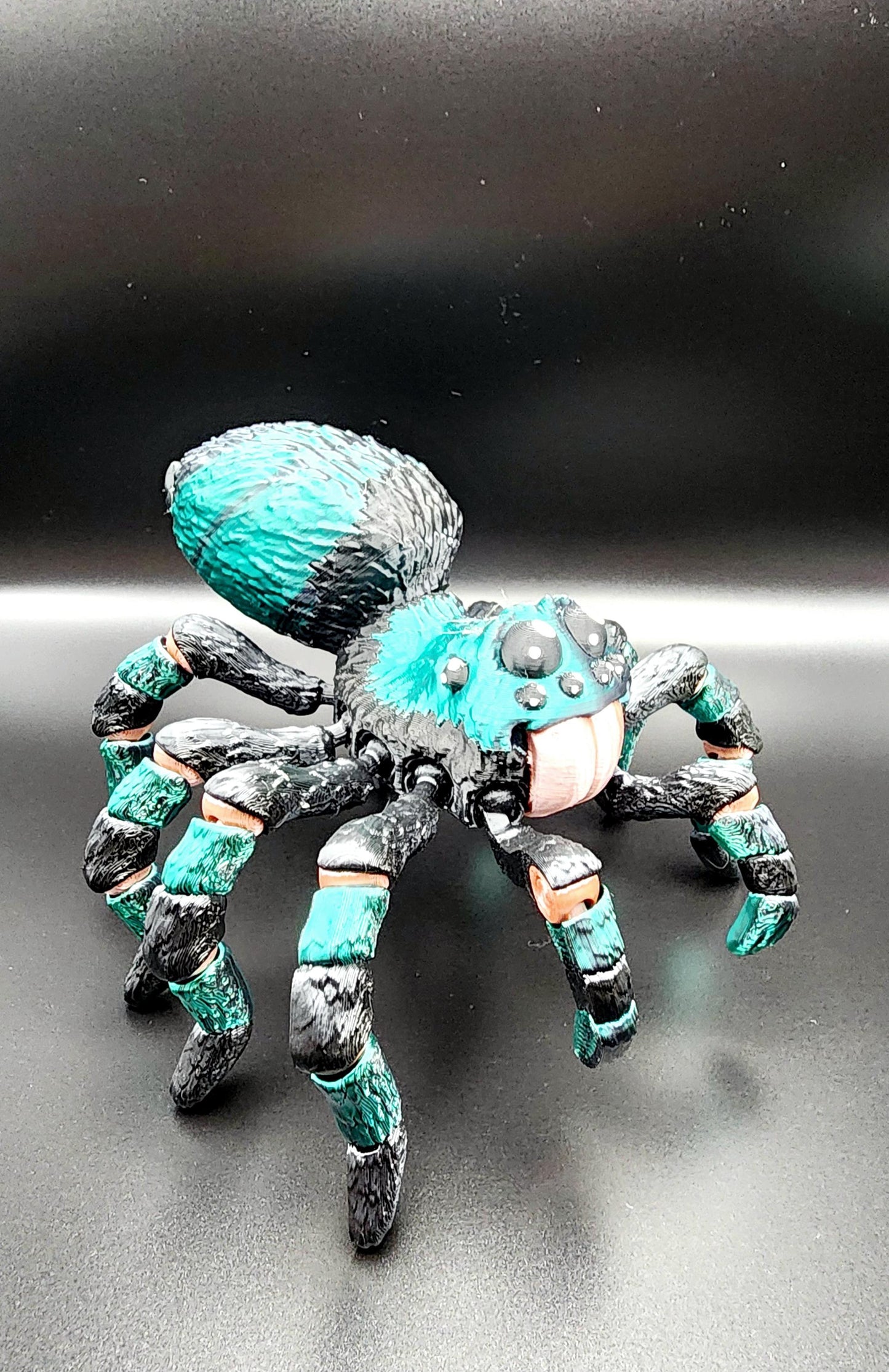 3D Printed articulate Tarantula flexi fidget, sensory toy.