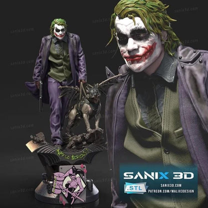 3D 14k resin printed Joker statue, desk decoration. Fan art