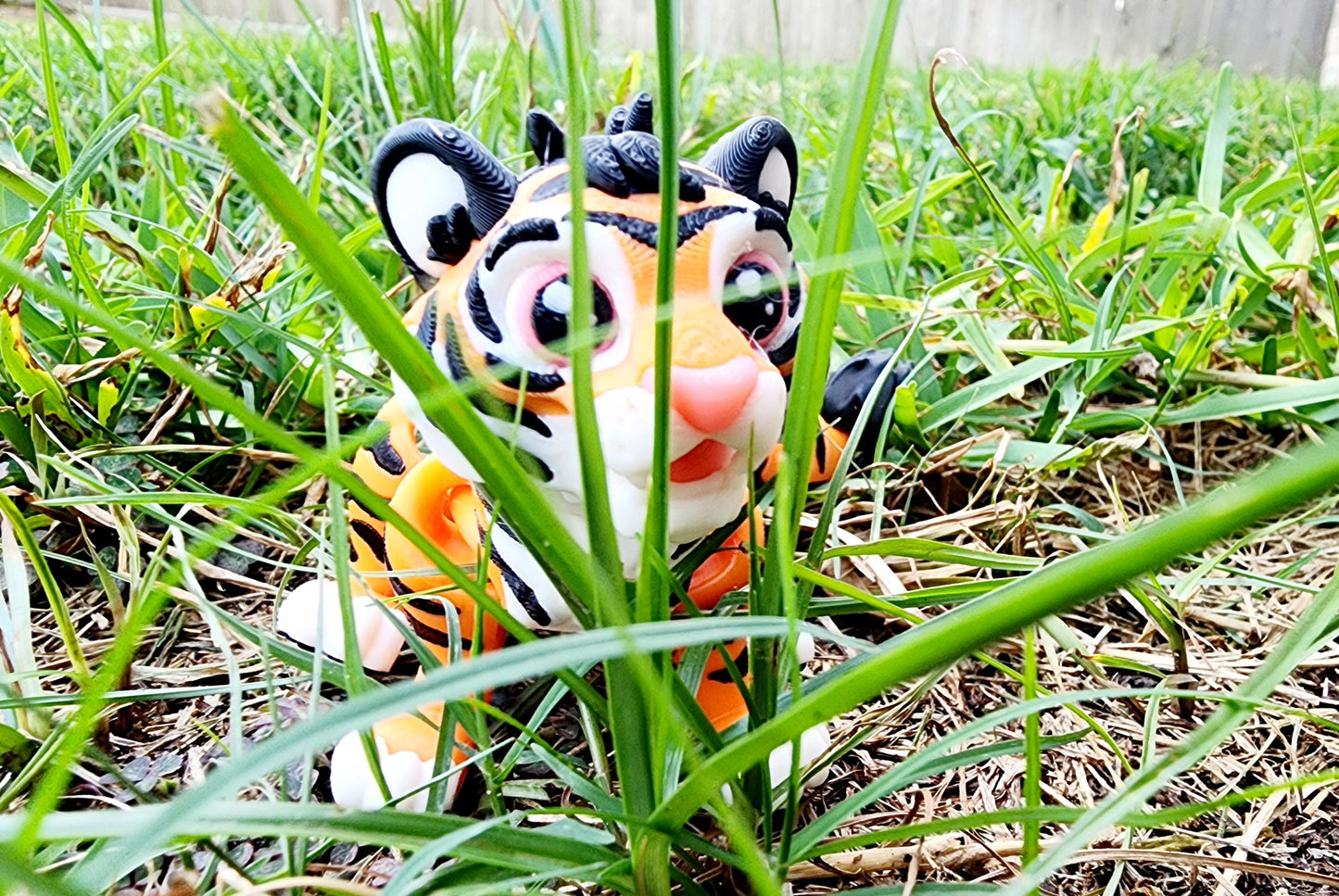 3D printed Tiger fidget, sensory, desktop toy.