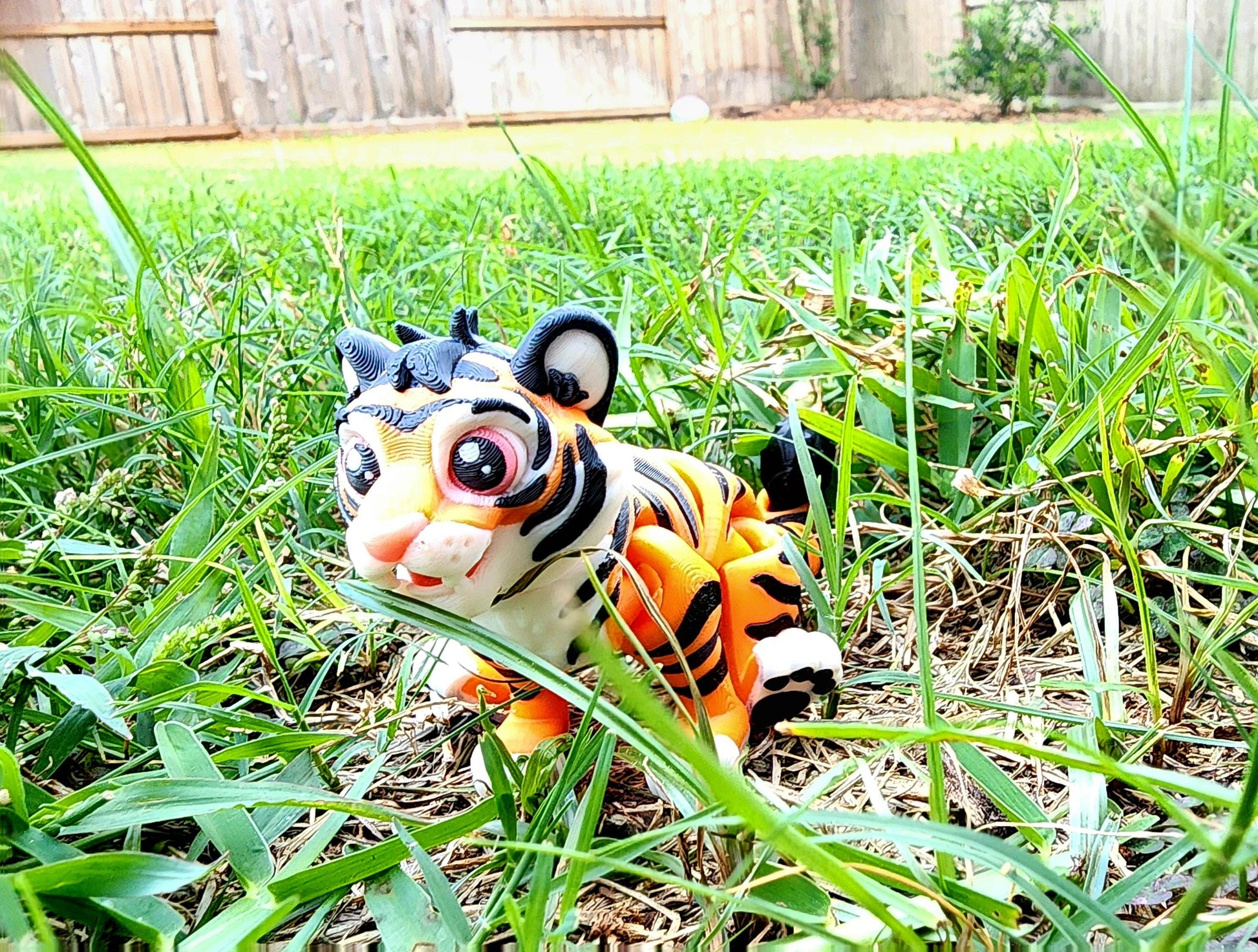 3D printed Tiger fidget, sensory, desktop toy.