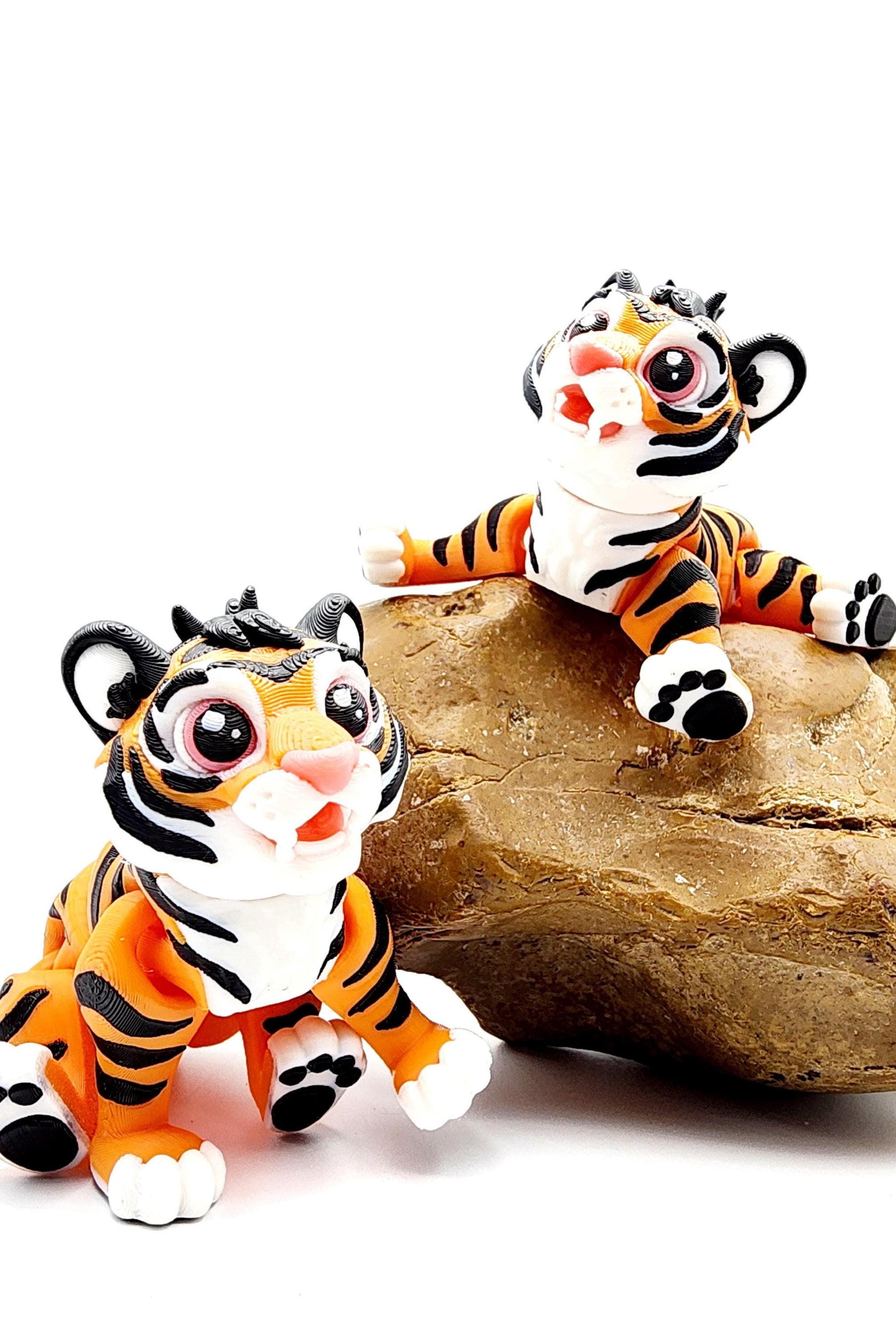 3D printed Tiger fidget, sensory, desktop toy.