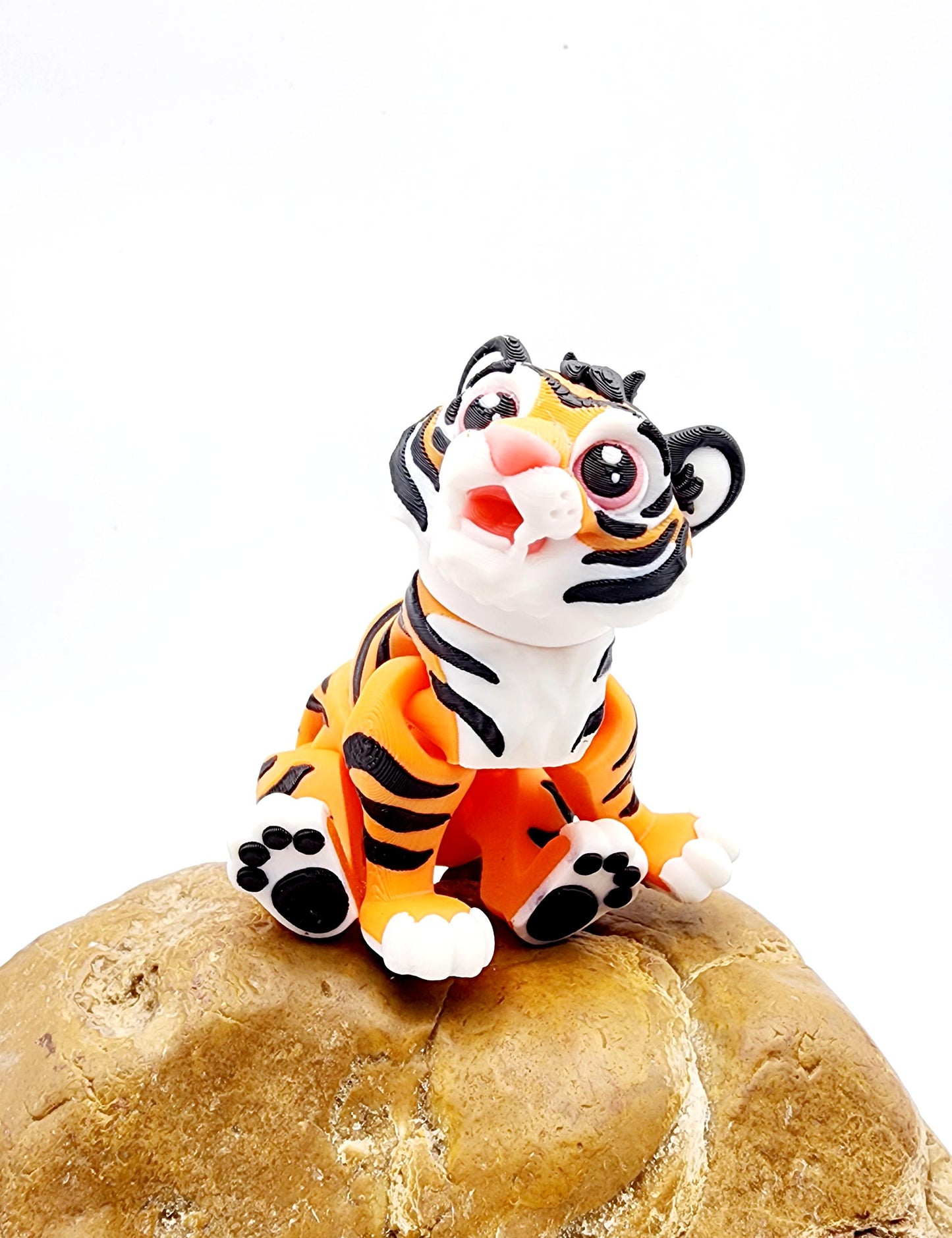 3D printed Tiger fidget, sensory, desktop toy.