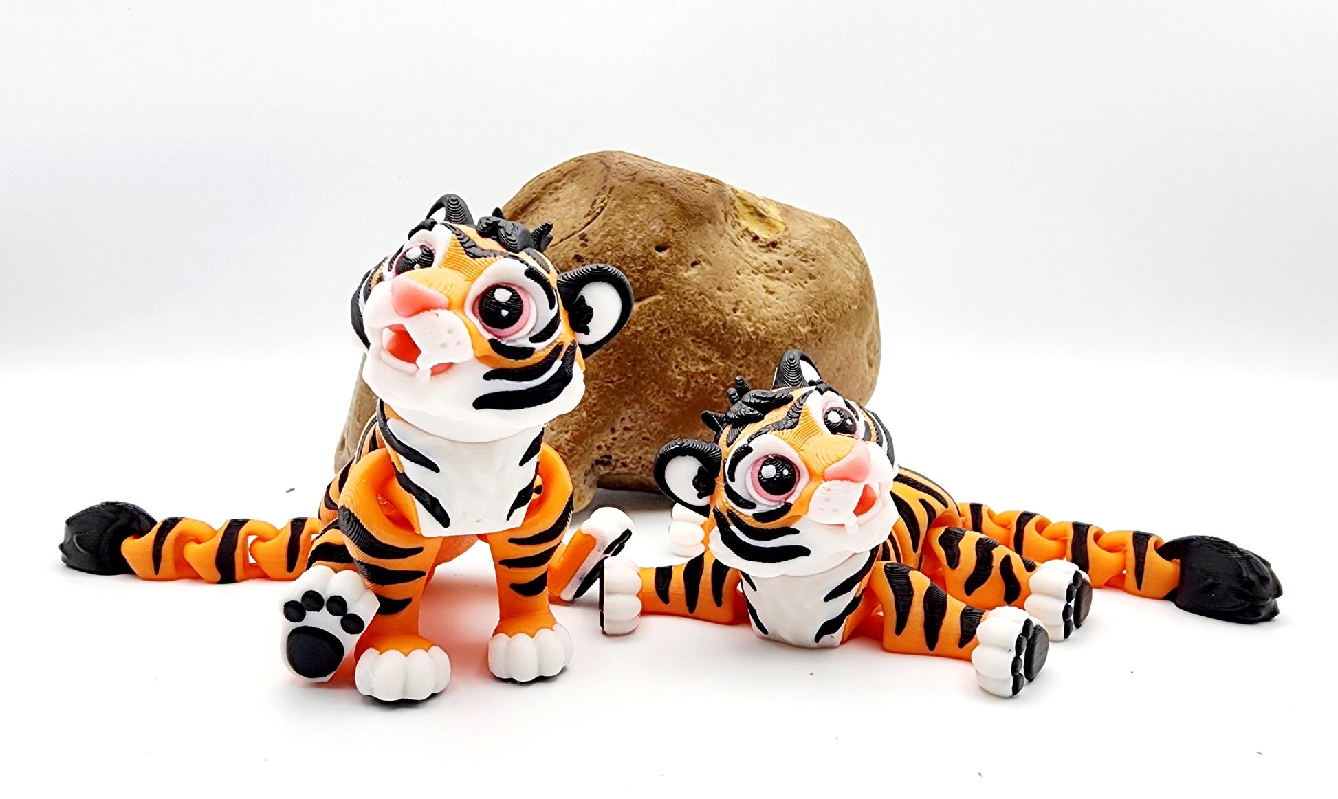 3D printed Tiger fidget, sensory, desktop toy.