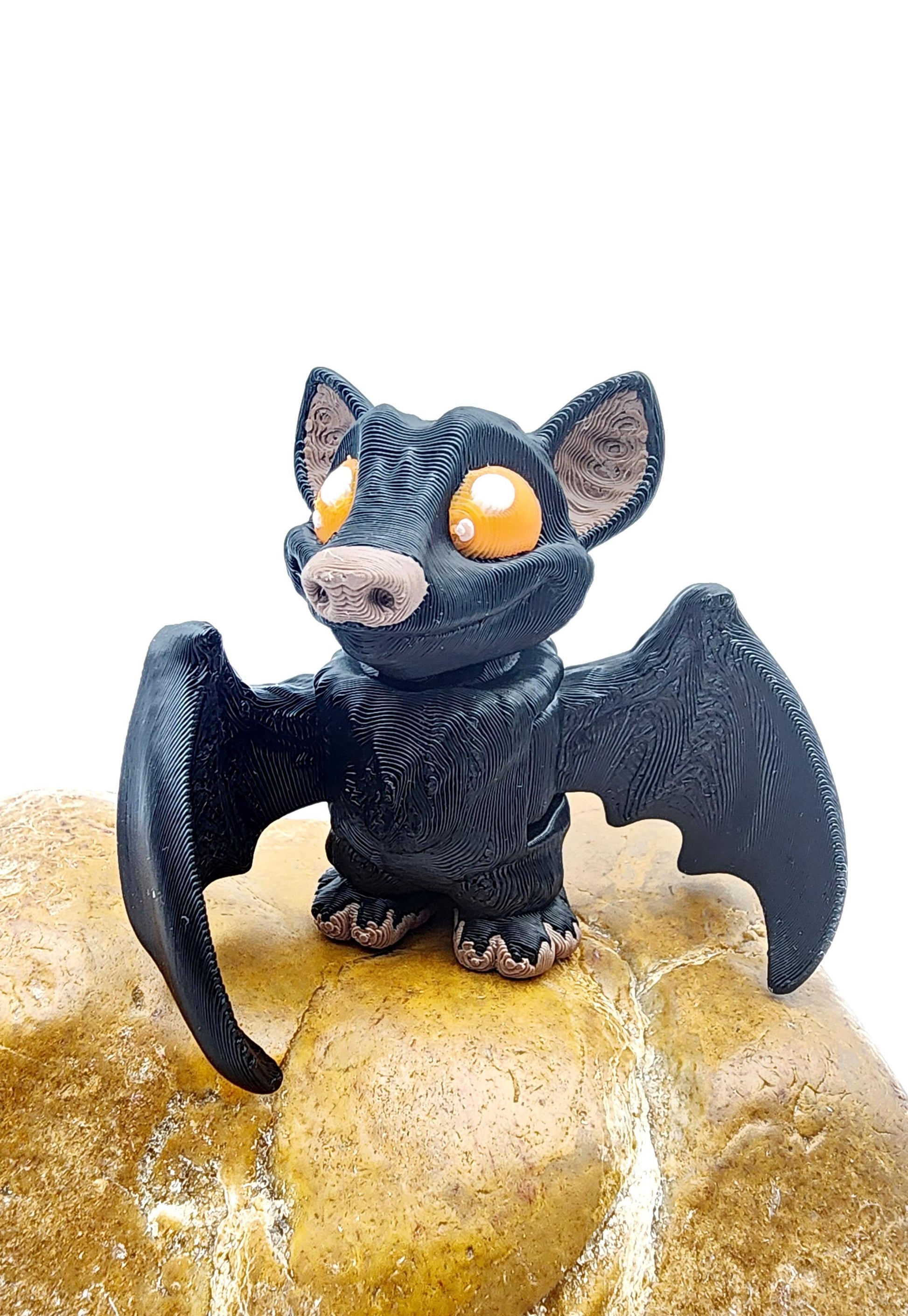 3D printed mini bat articulated fidget, sensory toy.