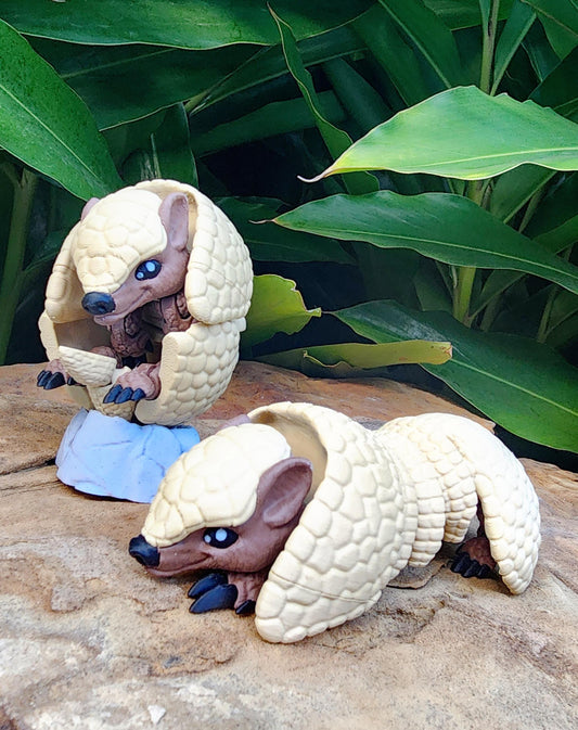 3D Printed articulate Armadillo fidget, sensory toy. Desk Toy, Decoration.