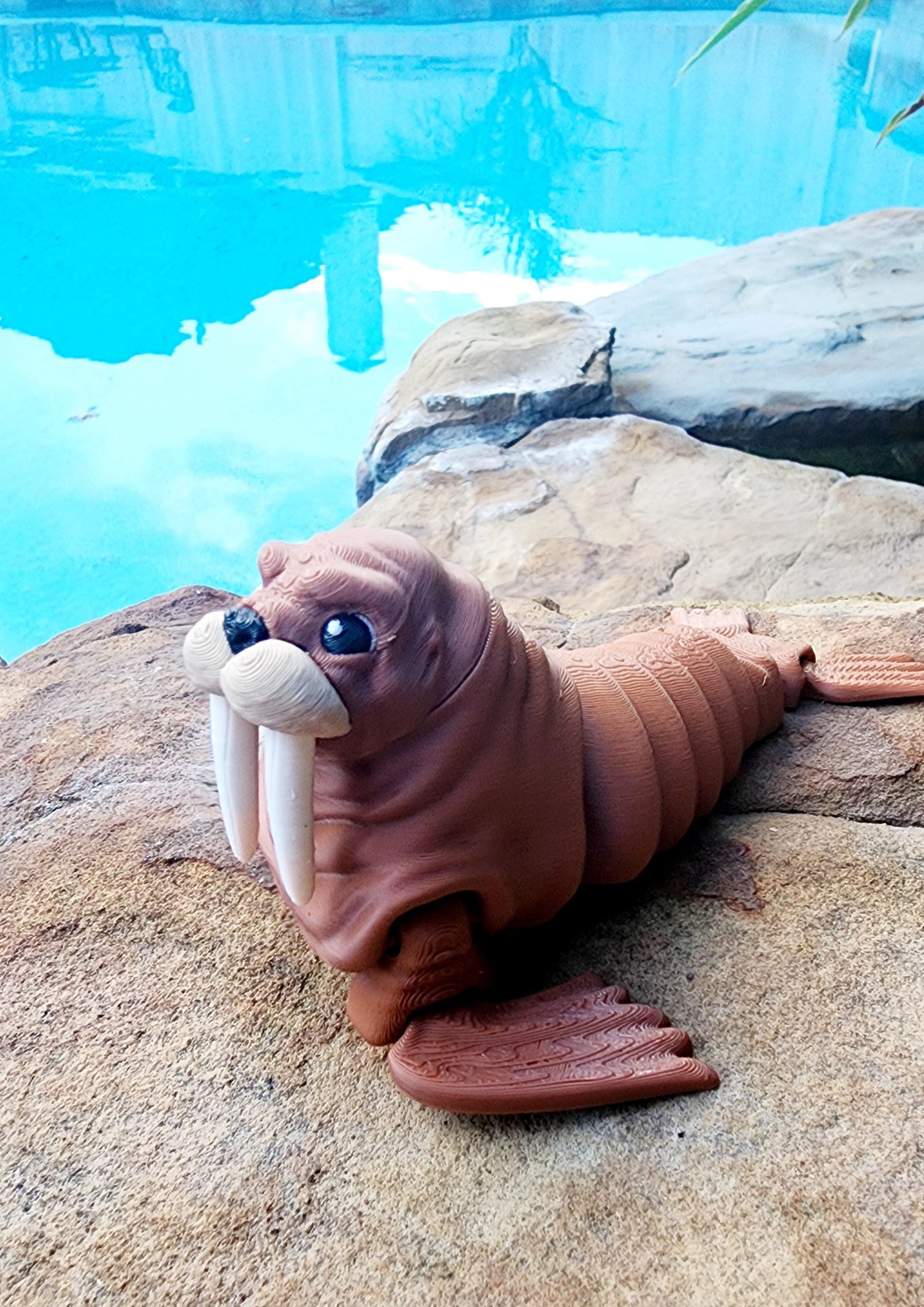 3D printed articulated fidget Walrus sensory toy, desk toy, decoration, action figure.