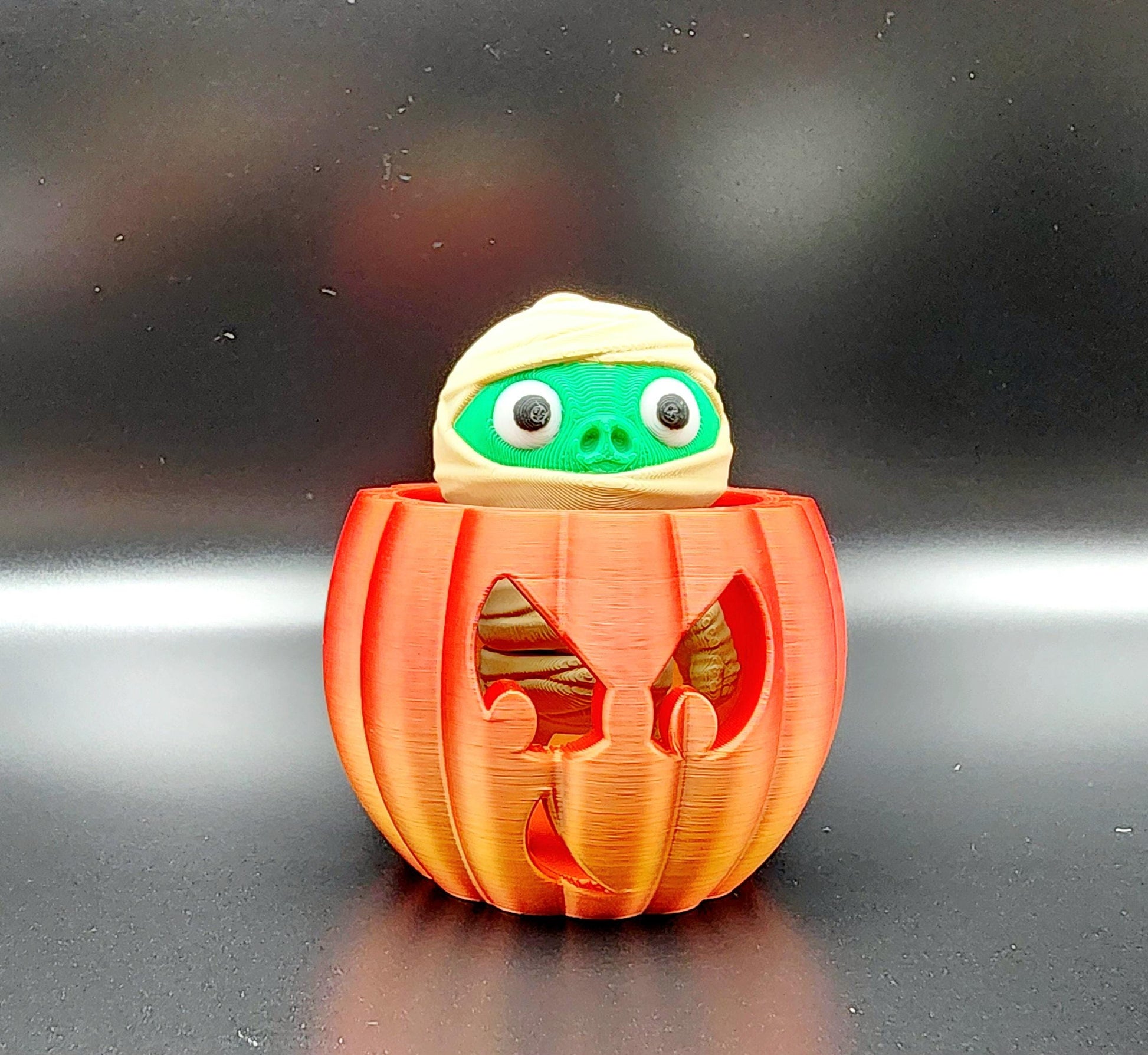 3D printed articulate Halloween Mummy fidget, sensory toy.