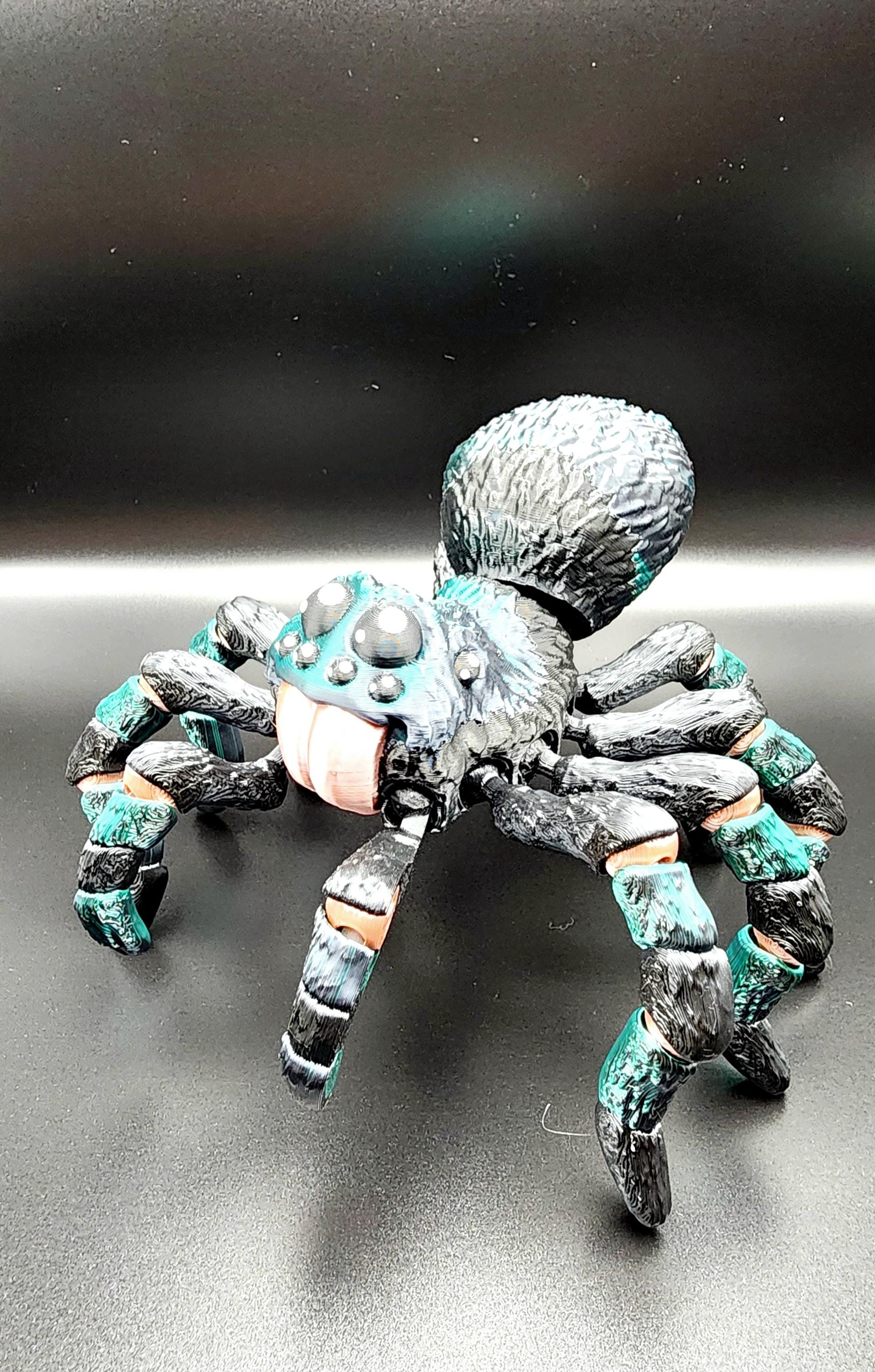 3D Printed articulate Tarantula flexi fidget, sensory toy.