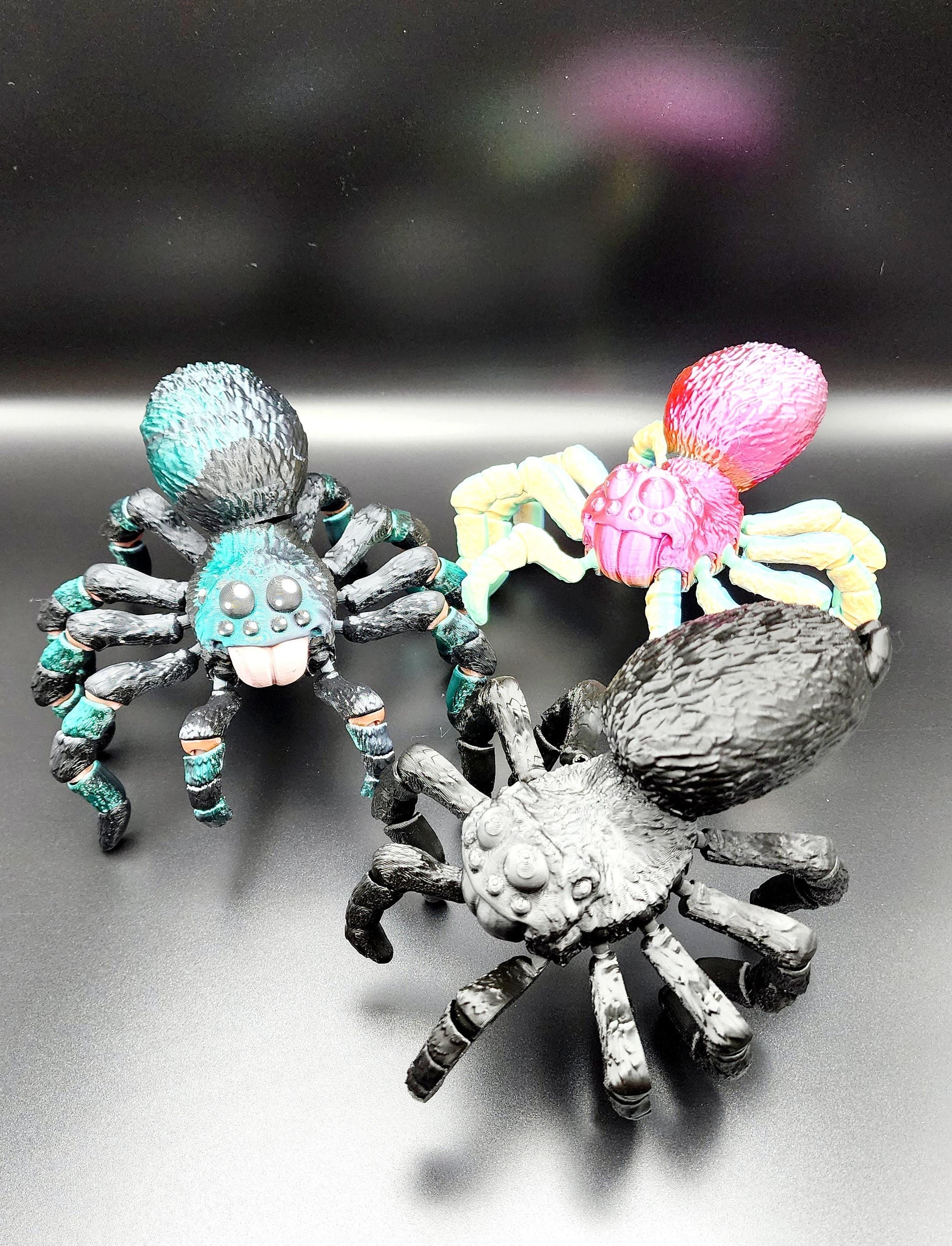 3D Printed articulate Tarantula flexi fidget, sensory toy.